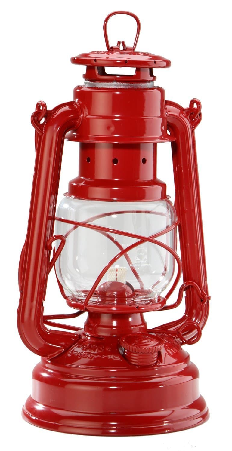 Feuerhand, baby special 276 galvanised kerosene lamp, storm lanterns ruby-red