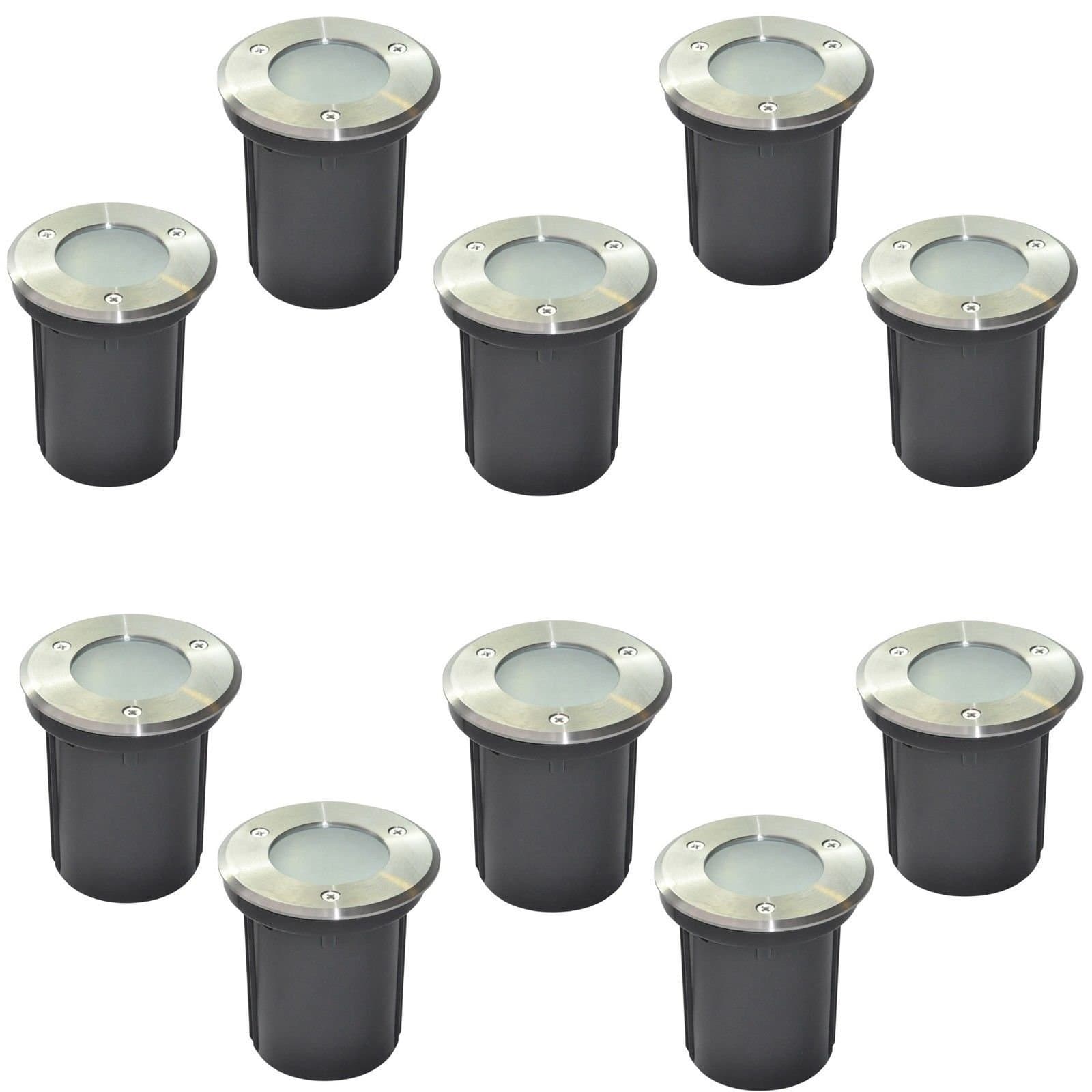 Wholesale 10 Silbo SB8097 Low Voltage 12V 3W LED Landscape In-ground Outdoor or Indoor Waterproof White Color Steel Flood Lighting