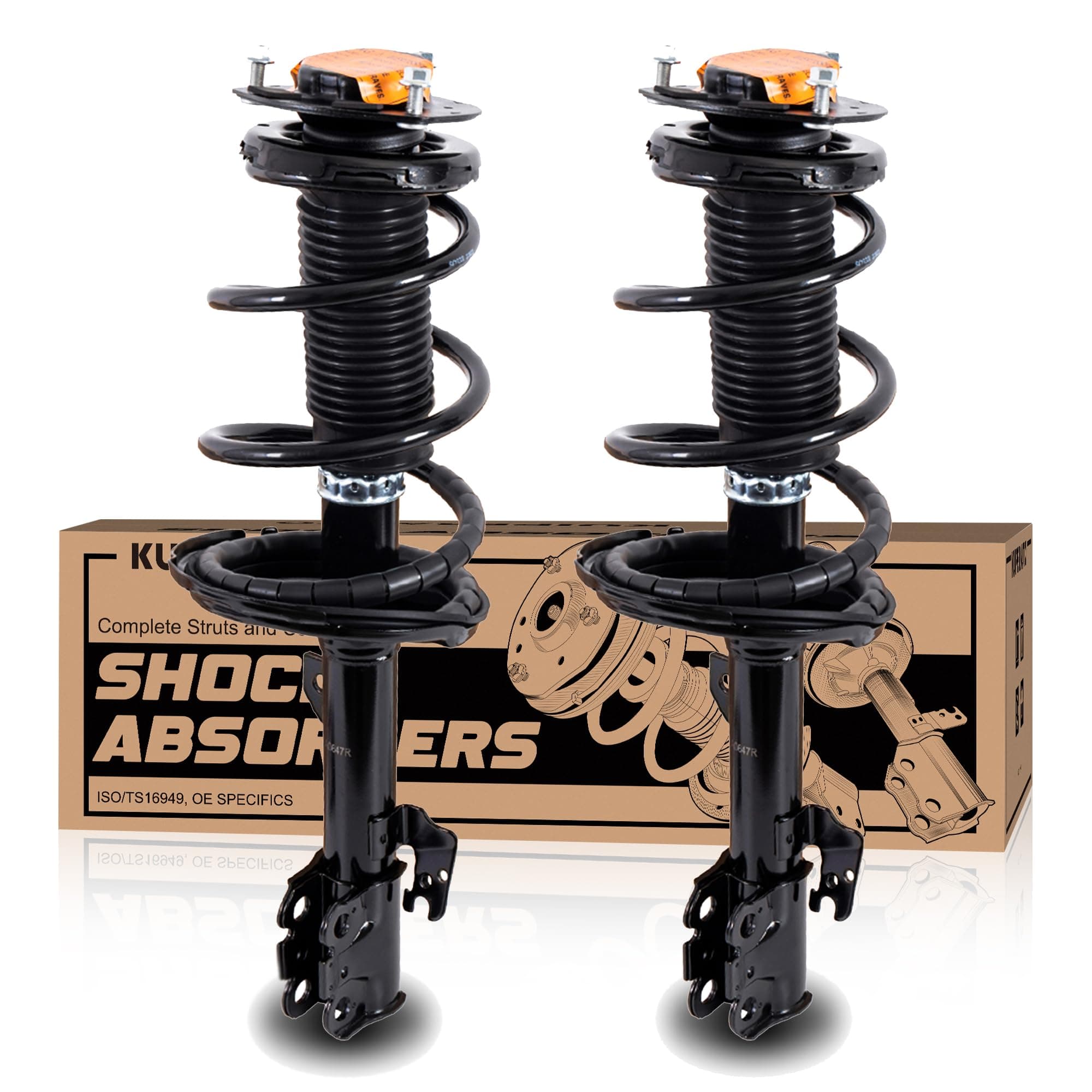 Front Complete Struts Coil Spring Assembly 272211 272212 Compatible with 2004-2006 Lexus RX330, 2007-2009 RX350, 2006-2008 RX400h, 2004-2007 Toyota Highlander Shock Absorbers