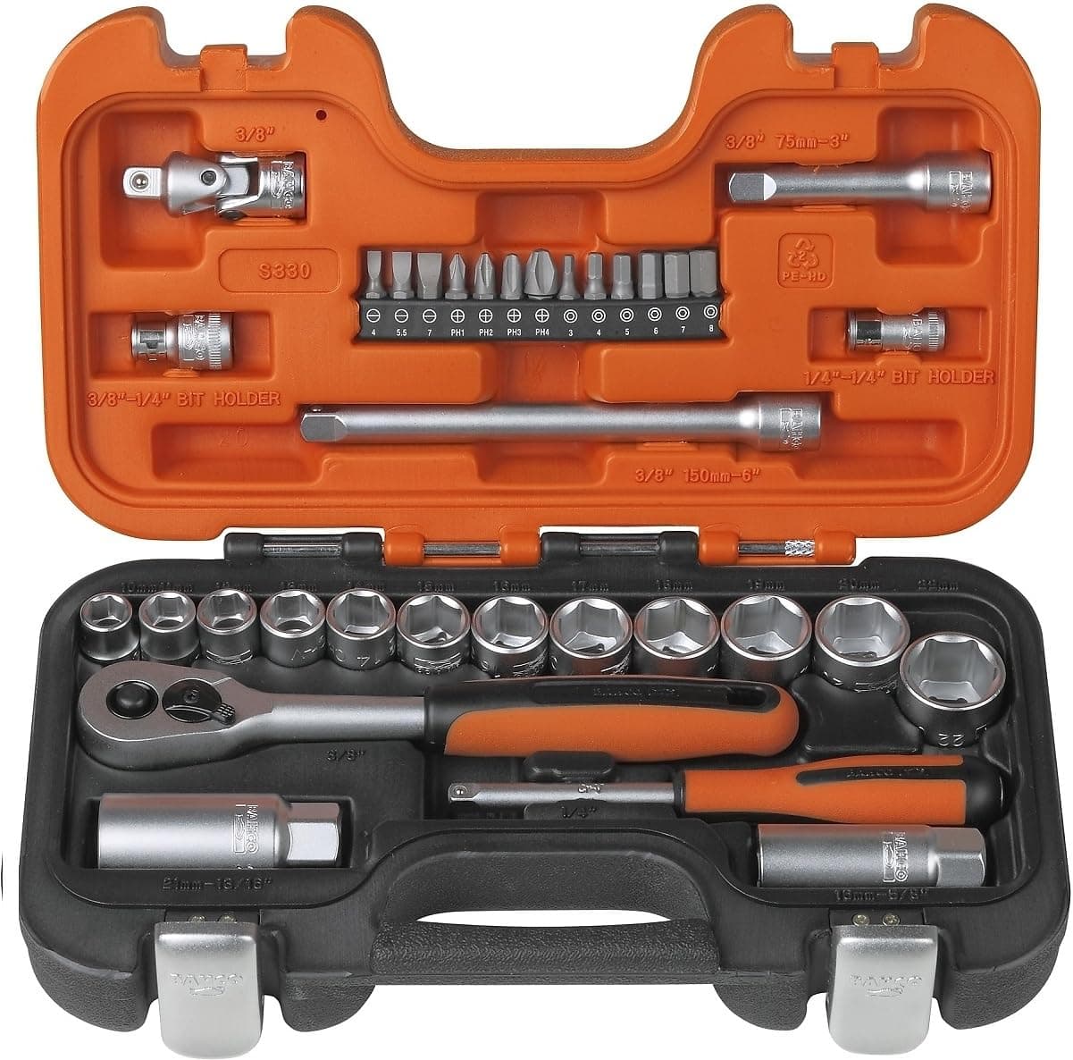 S330 1/4"+3/8" Socket Set (33-piece)