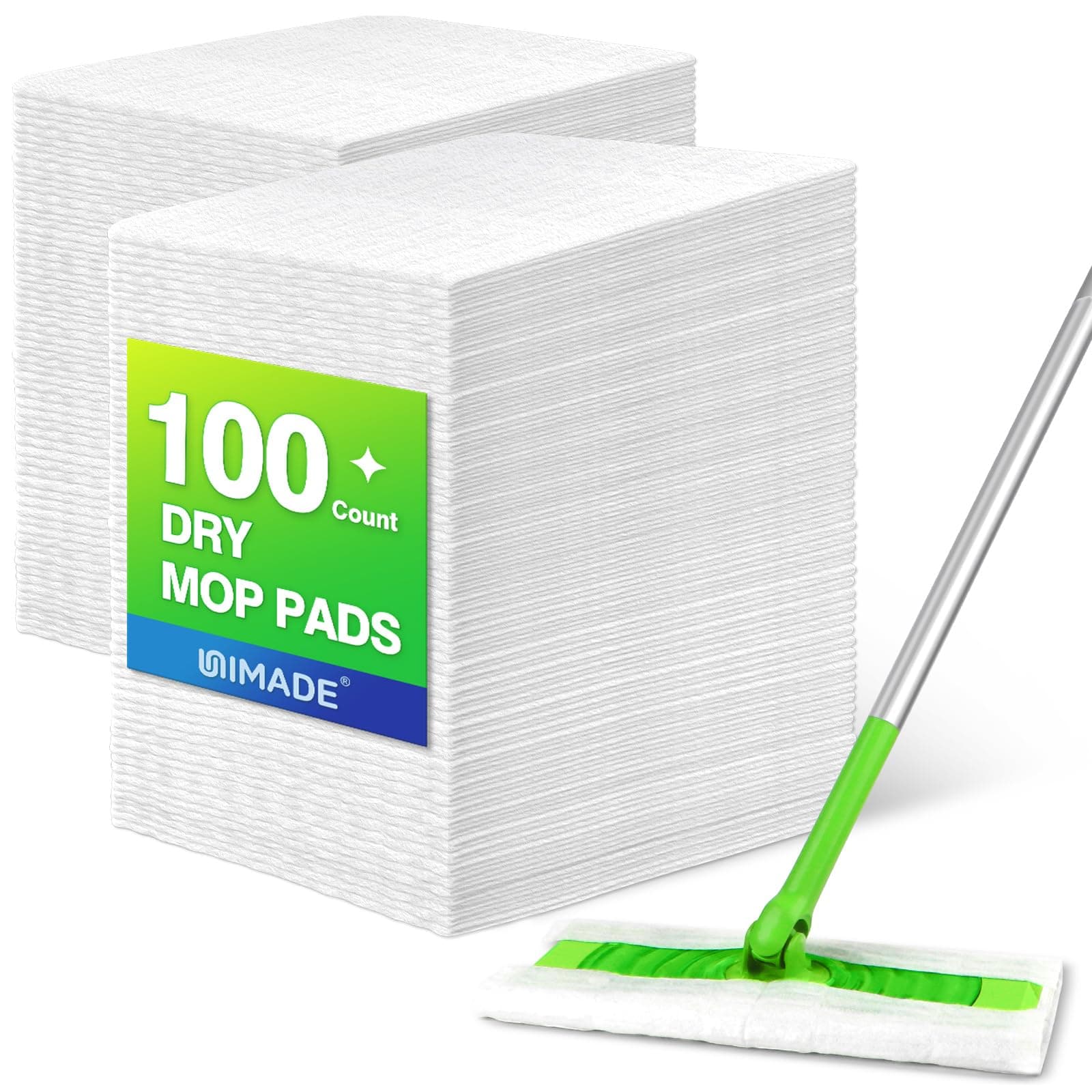 Dry Sweeping Cloths, 100 Count Dry Mop Refills Compatible with Swiffer Sweeper - Disposable Duster Refills Mop for Cleaning Hardwood Floor Dust