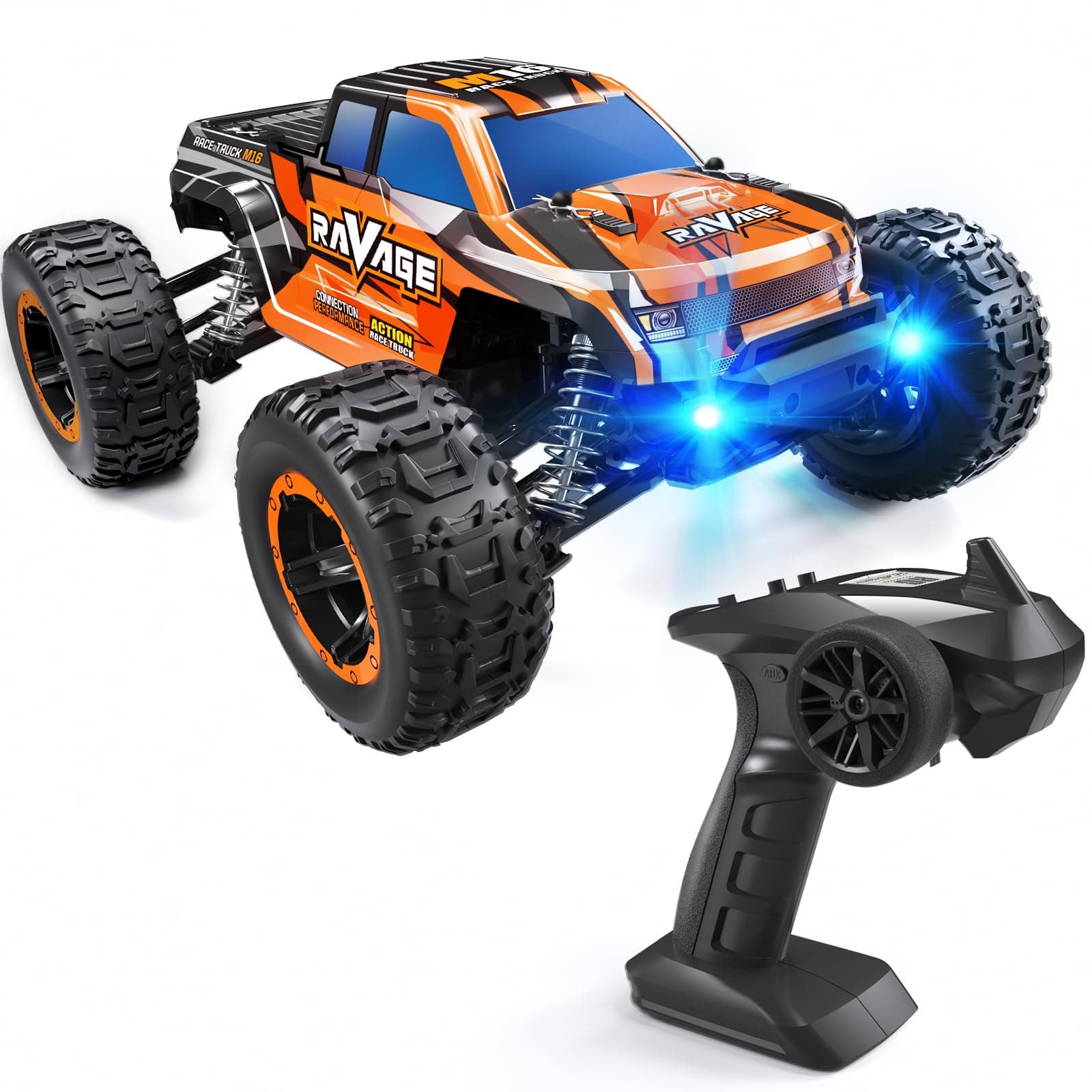 High-Speed Remote Control Car for Kids Gift - Hobby Grade, Top Speed 30 Km/h, Durable, 1:16 Scale RC Car, Adjustable Speed, Off-Road, All Terrain, 4WD - Gift Toys for Boys Girls and Adults