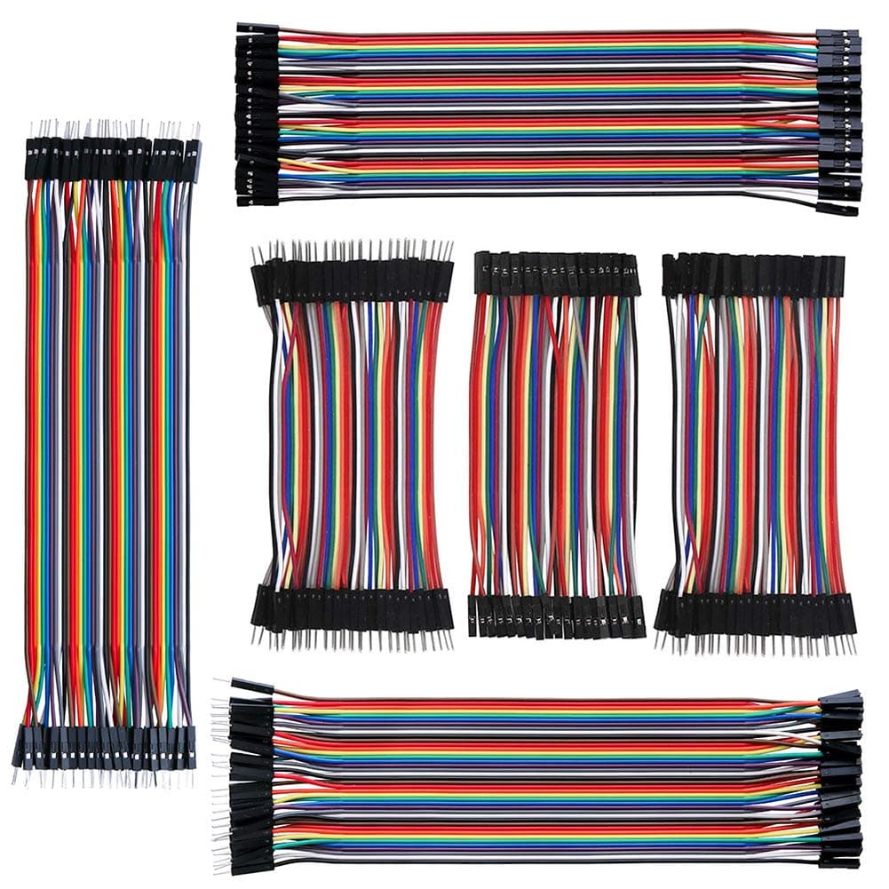 IZOKEE 240pcs Solderless Breadboard Jumper Wires - Male, Female & Male to Female, 3x10cm & 3x20cm for Arduino