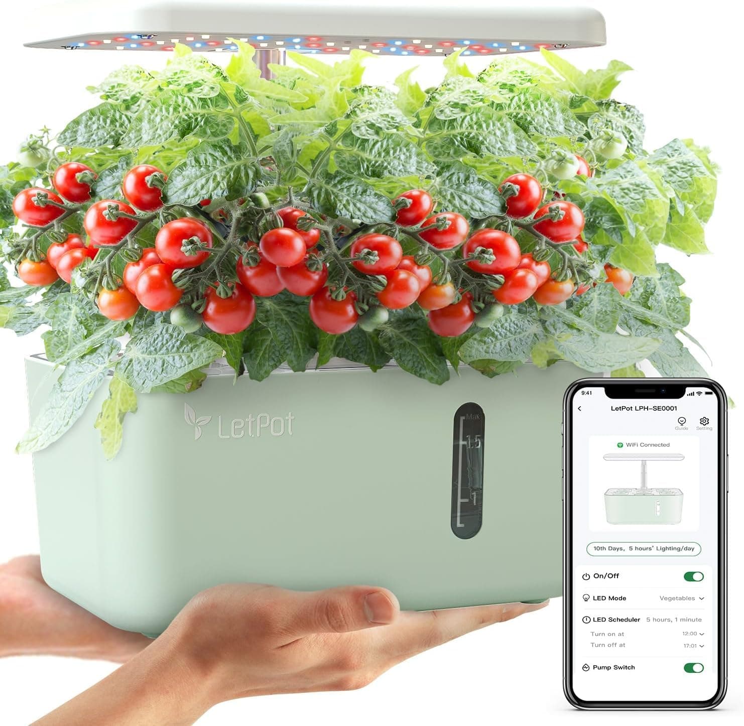 LetPot Hydroponics Grow System - Smart Indoor Garden Kit for Hydroponics Starter Beginners, Hydroponics Growing System Indoor Garden with Automatic Self-Watering and LED Grow Lights