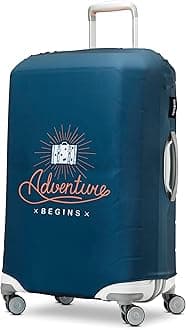 Samsonite Printed Luggage Cover, Adventure Begins, Adventure Begins, XL, Printed Luggage Cover
