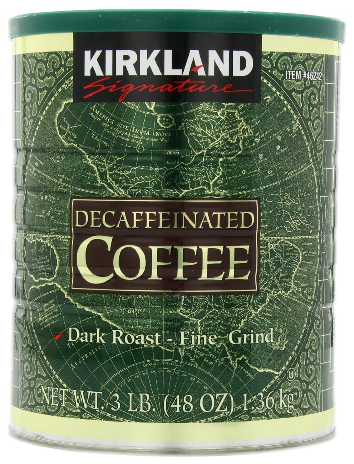 Signature 100% Colombian Dark Roast Decaffeinated Ground Coffee - 1.36kg
