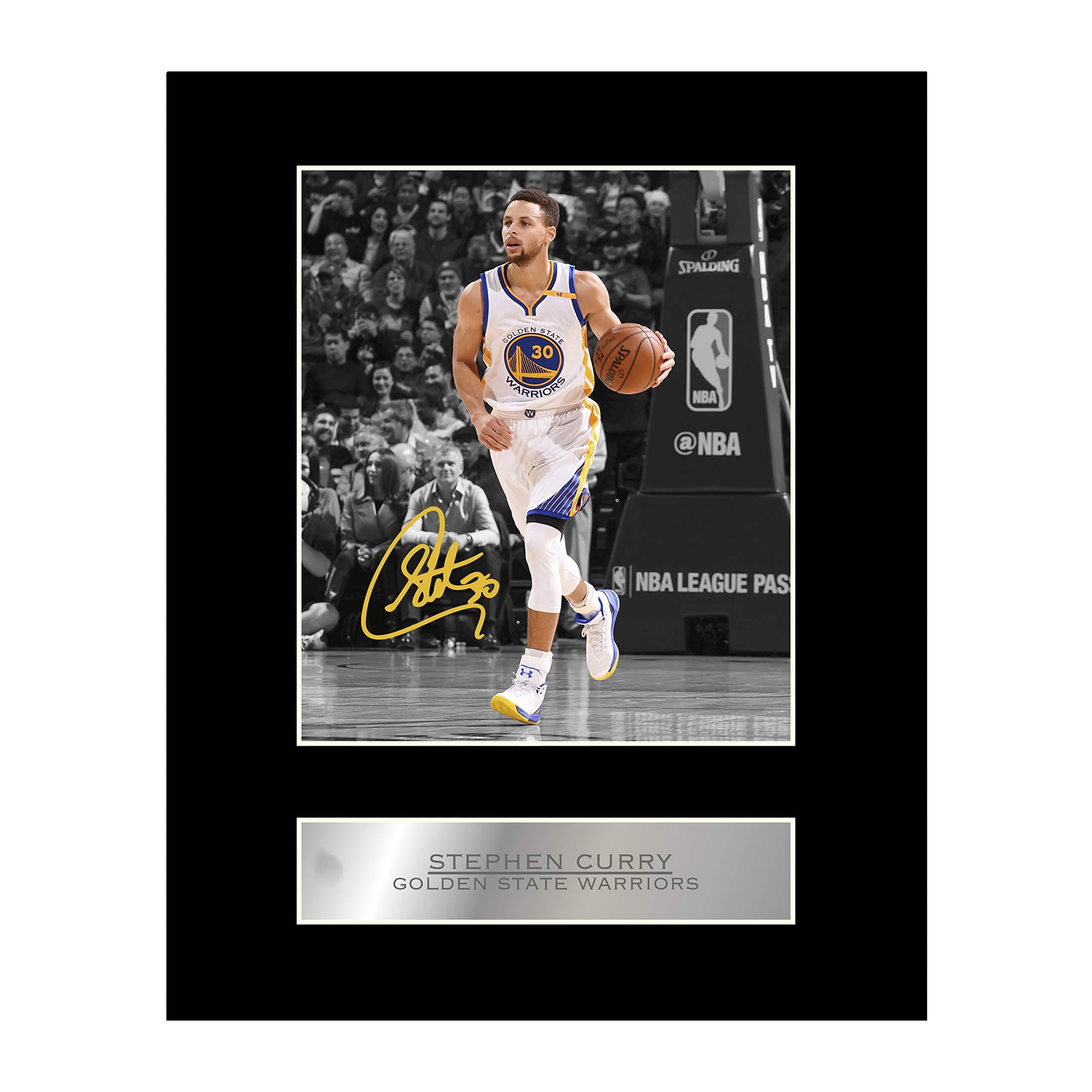 Stephen Curry Signed Mounted Photo Display Golden State Warriors Wall Art Photograph for Living Room