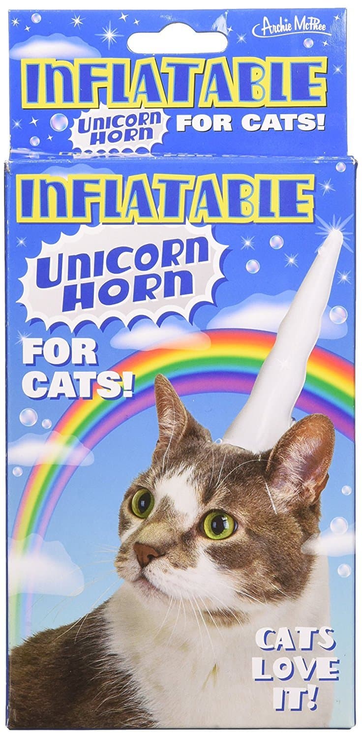 Accoutrements Inflatable Unicorn Horn for Cats