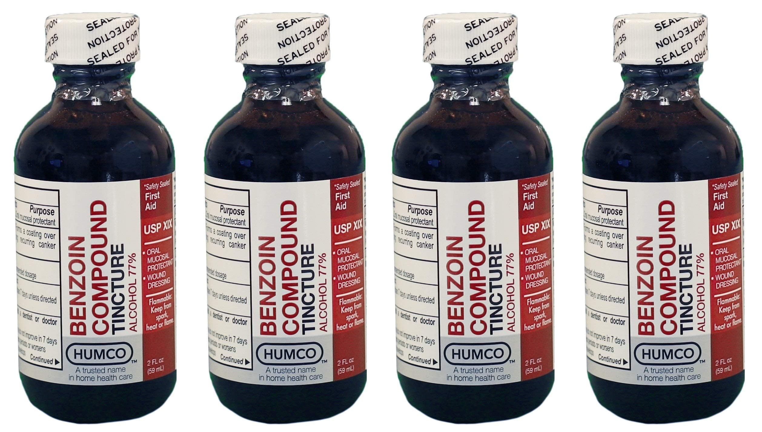 Humco 24392001 Benzoin Compound Tincture, USP, 2 oz. (4 Pack)