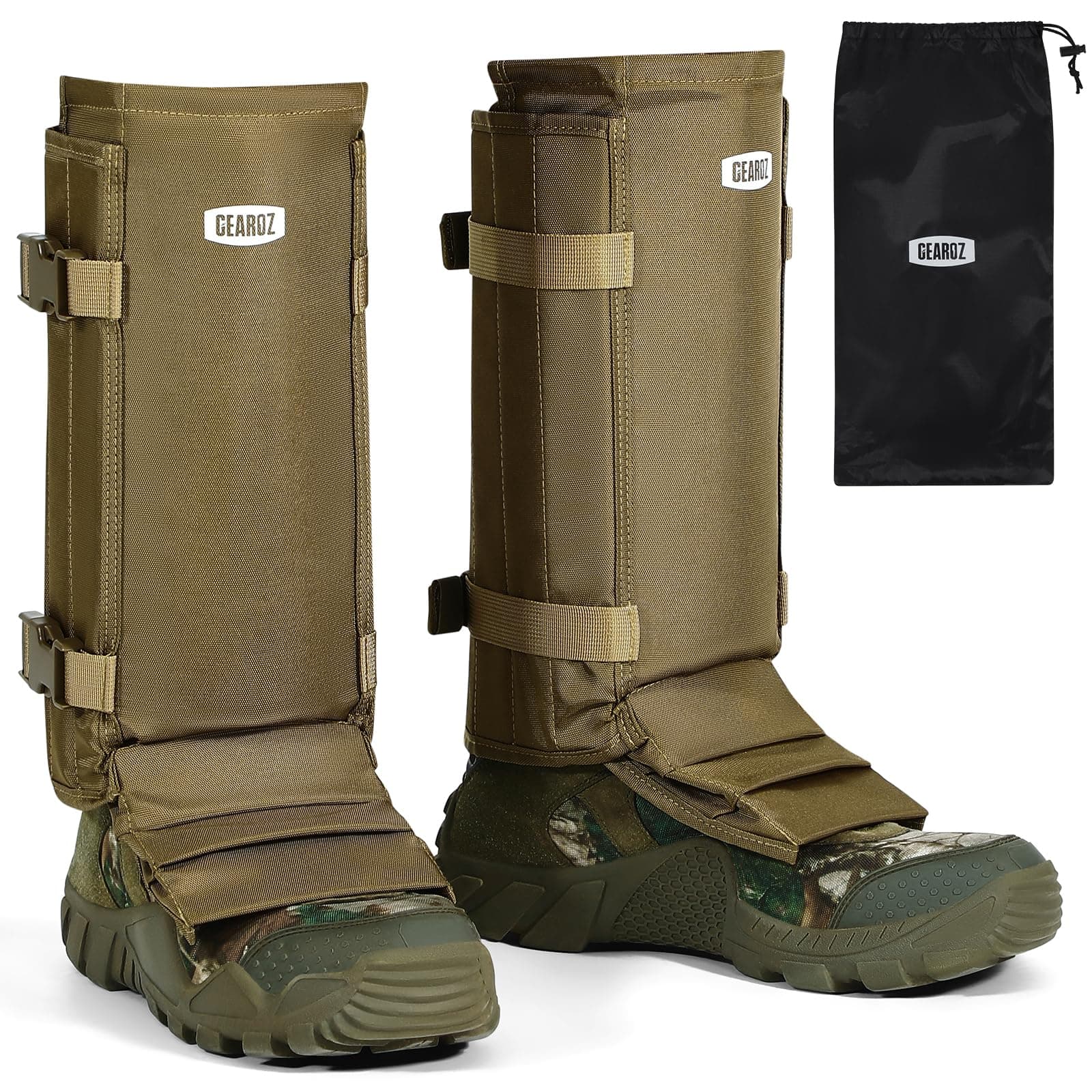 Snake Gaiters Snake Chaps, Waterproof Lower Legs Snake Guards, Snake Bite Protective Gaiters, Anti-Snake Gaiters for Men/Women, Adjustable Size for Hunting/Hiking/Farm Working