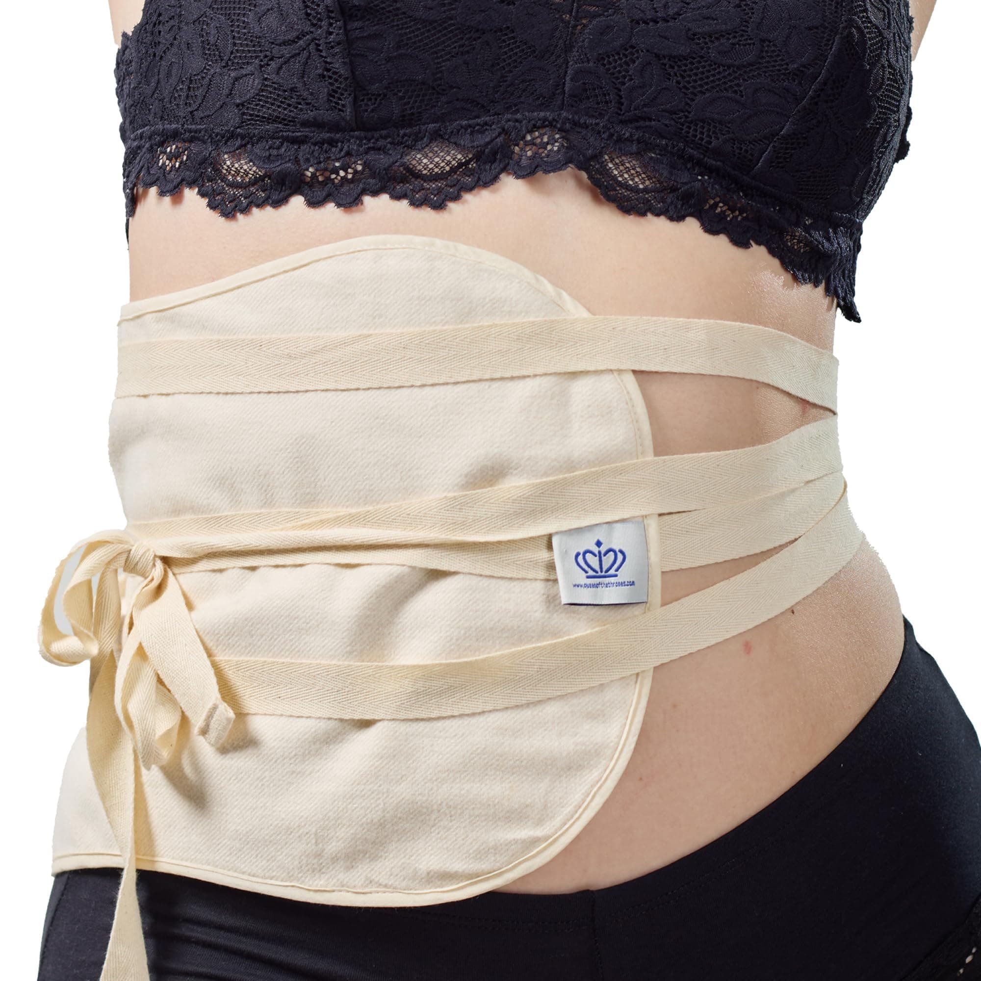 100% Organic Cotton Flanel with Strap for Castor Oil Pack - Reusable, Comfort Sleep Fit, Soft Tie (Castor Oil sold separately)