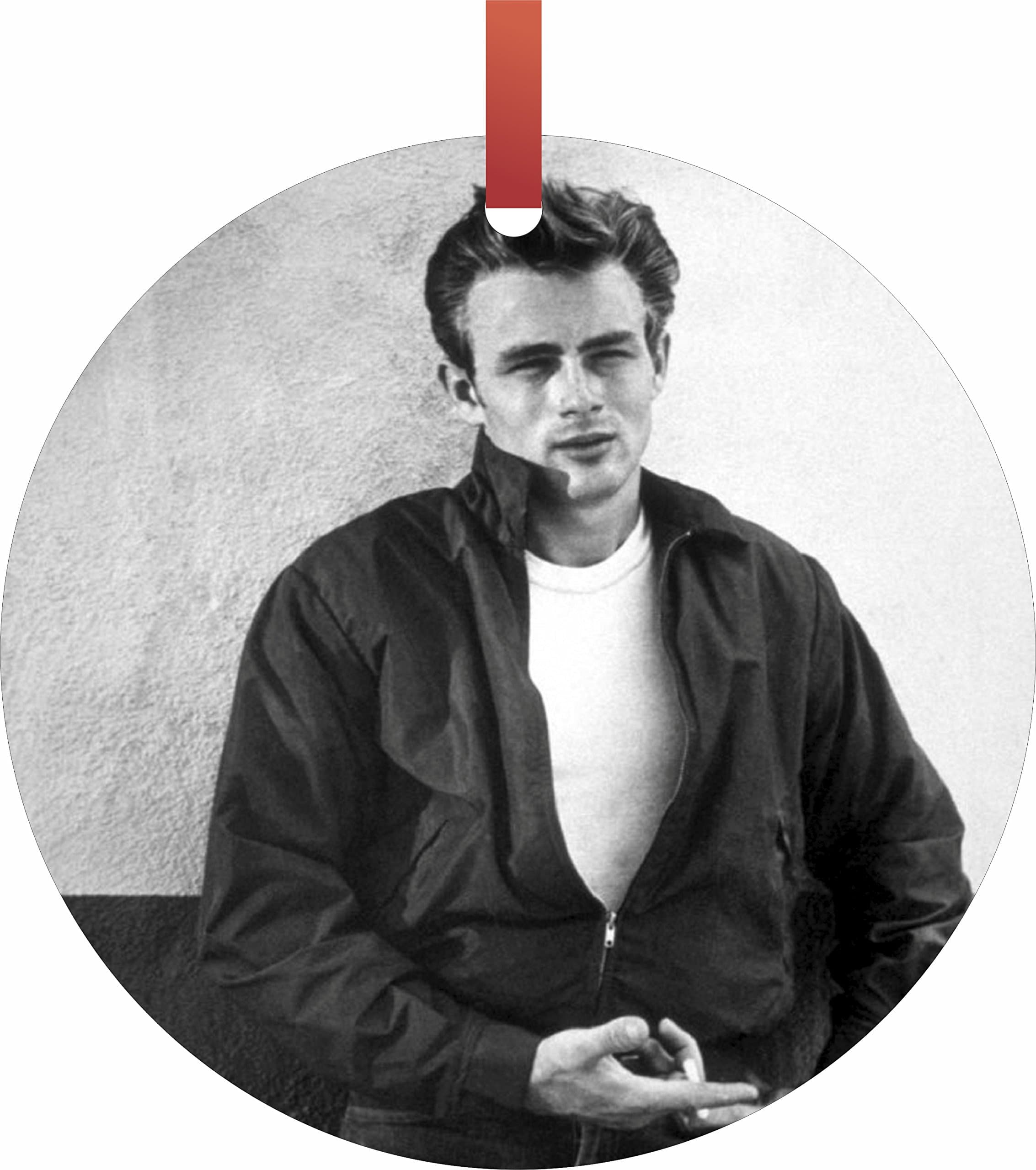 Lea Elliot Inc. James Dean Flat Round - Shaped Christmas Holiday Ornament - Double-Sided - Made in The U.S.A TM