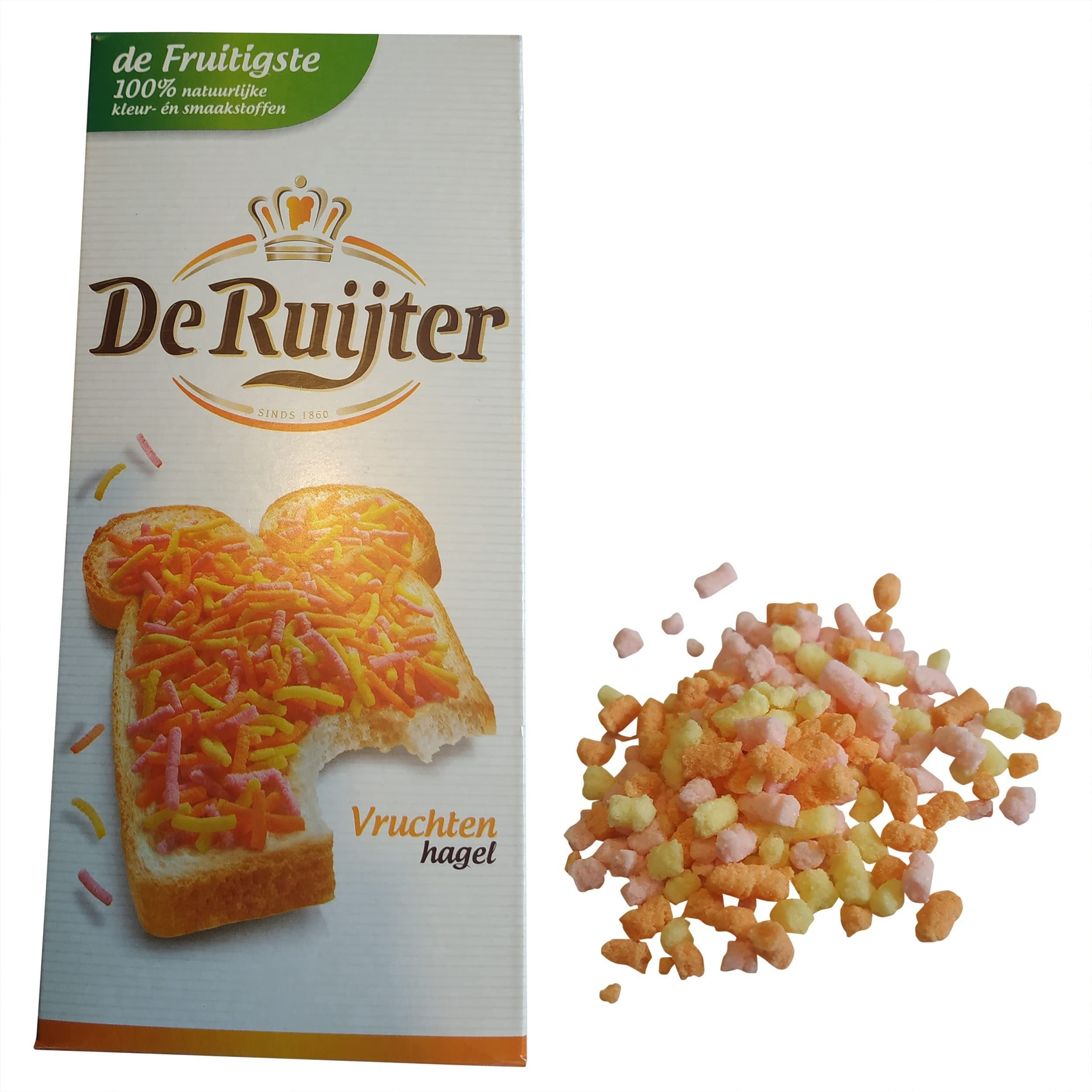 Fruit Sprinkles (Vruchten Hagel), 400 Gr (14.1 Oz), 1 Box