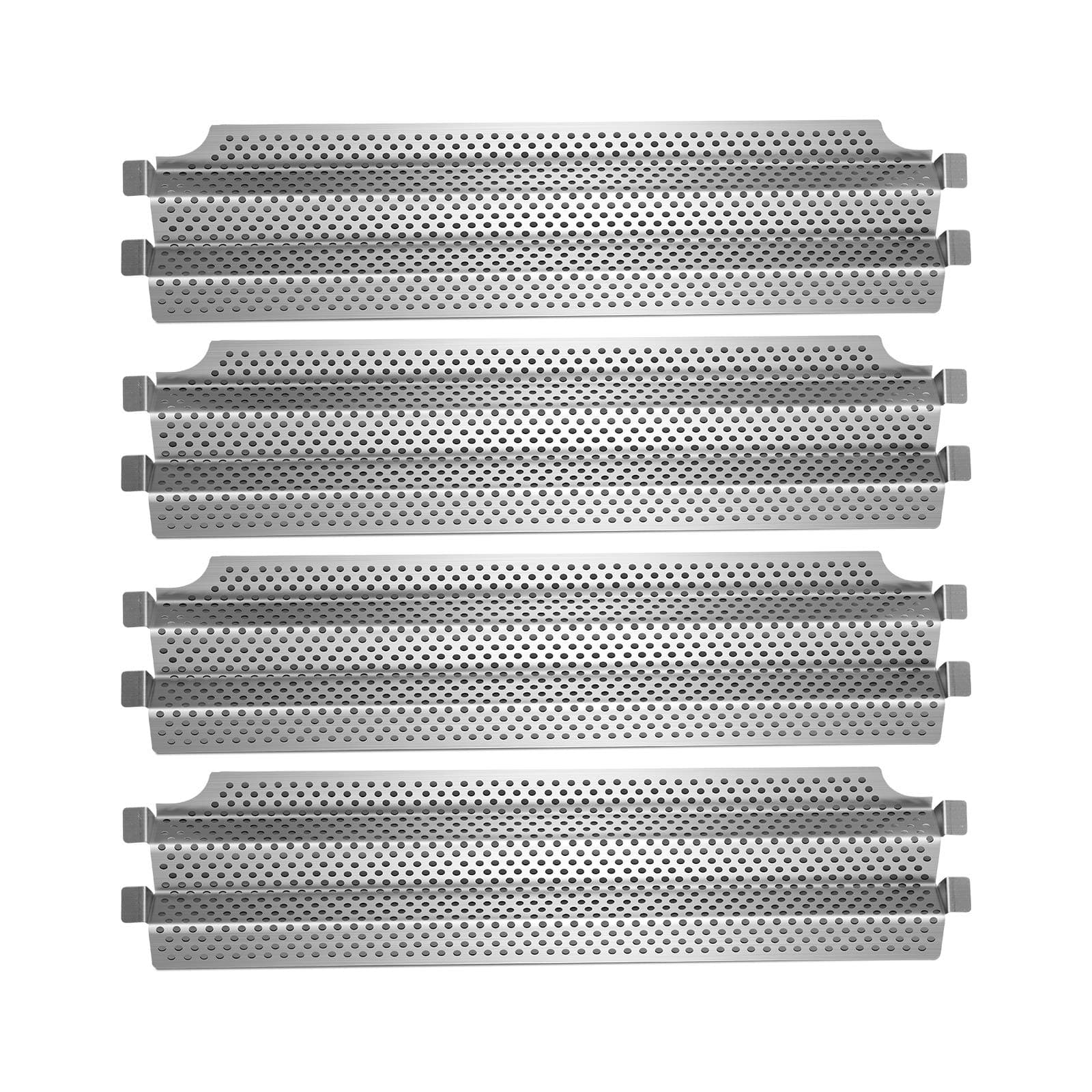 Grill Parts Replacement, 4pc Stainless Steel Heat Plate Shield for Model Viking VGBQ 30 in T Series, VGBQ 41 in T Series, VGBQ 53 in T Series, VGBQ30, VGBQ41, VGBQ53, Tamer Burner Cover