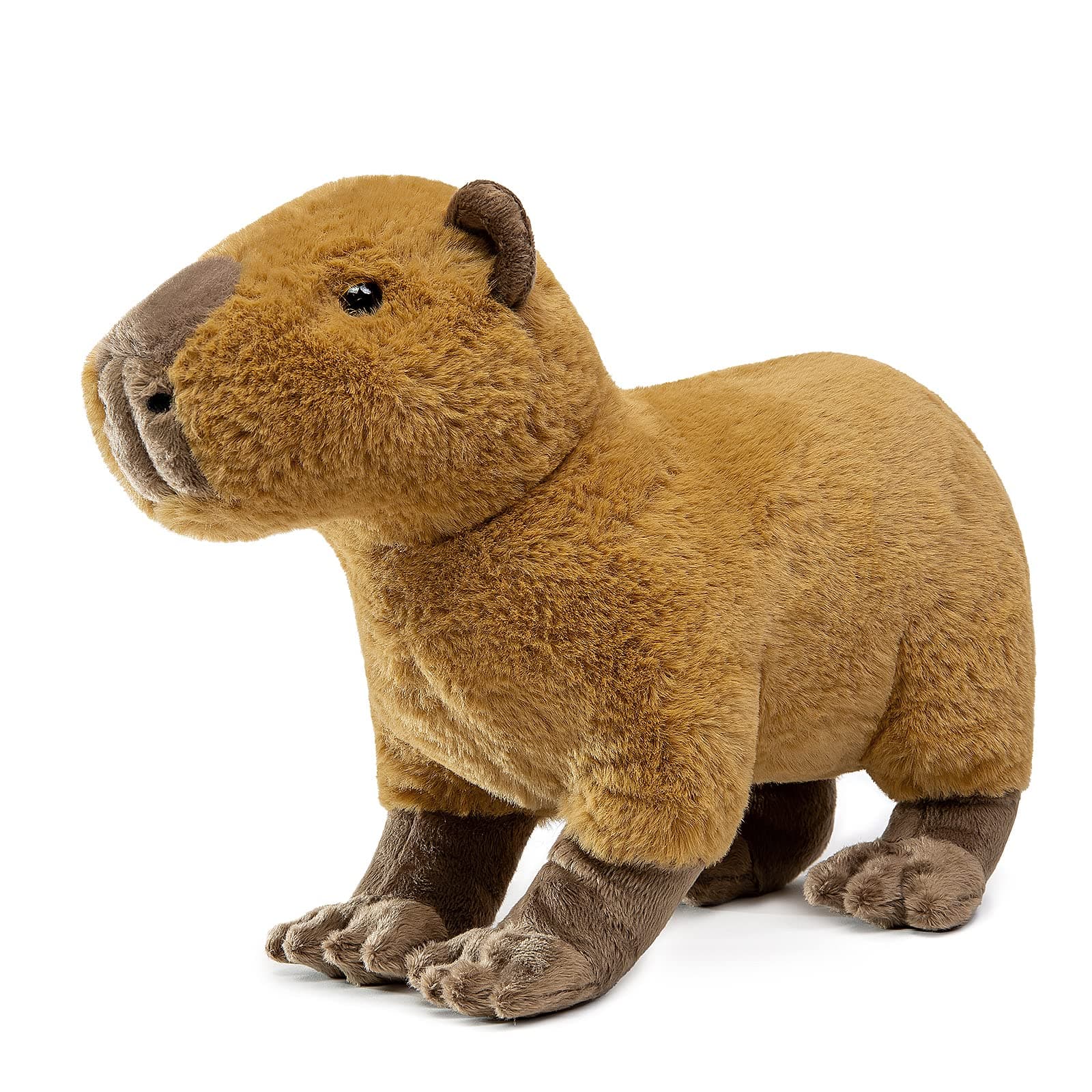 Capybara Plush Toy - Lifelike Rodent 13” Capybara Stuffed Animals, Soft Wild Animals Crawling Capybara Stuffed Toys, Unique Plushie Toys Model Dolls Collection for Kids (Capybara)