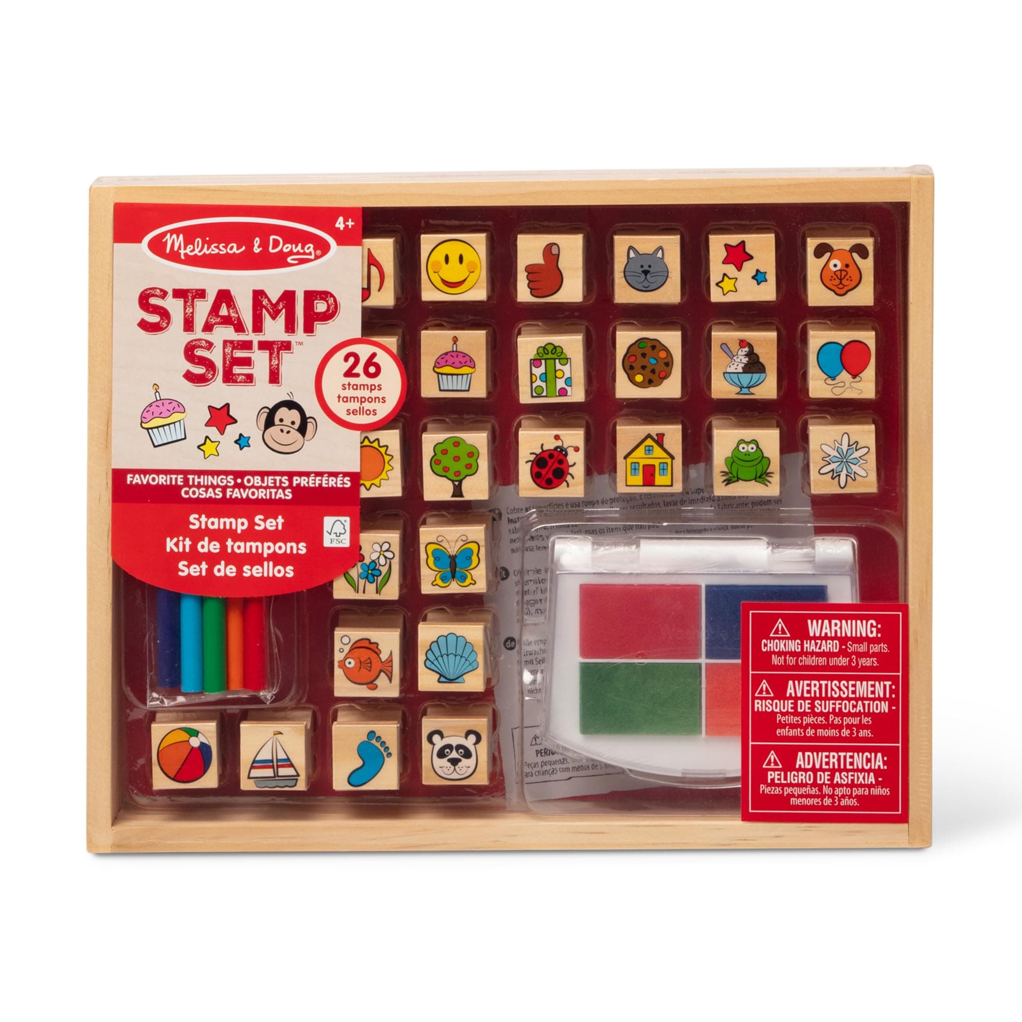 Melissa and Doug Wooden Favorite Things Stamp Set
