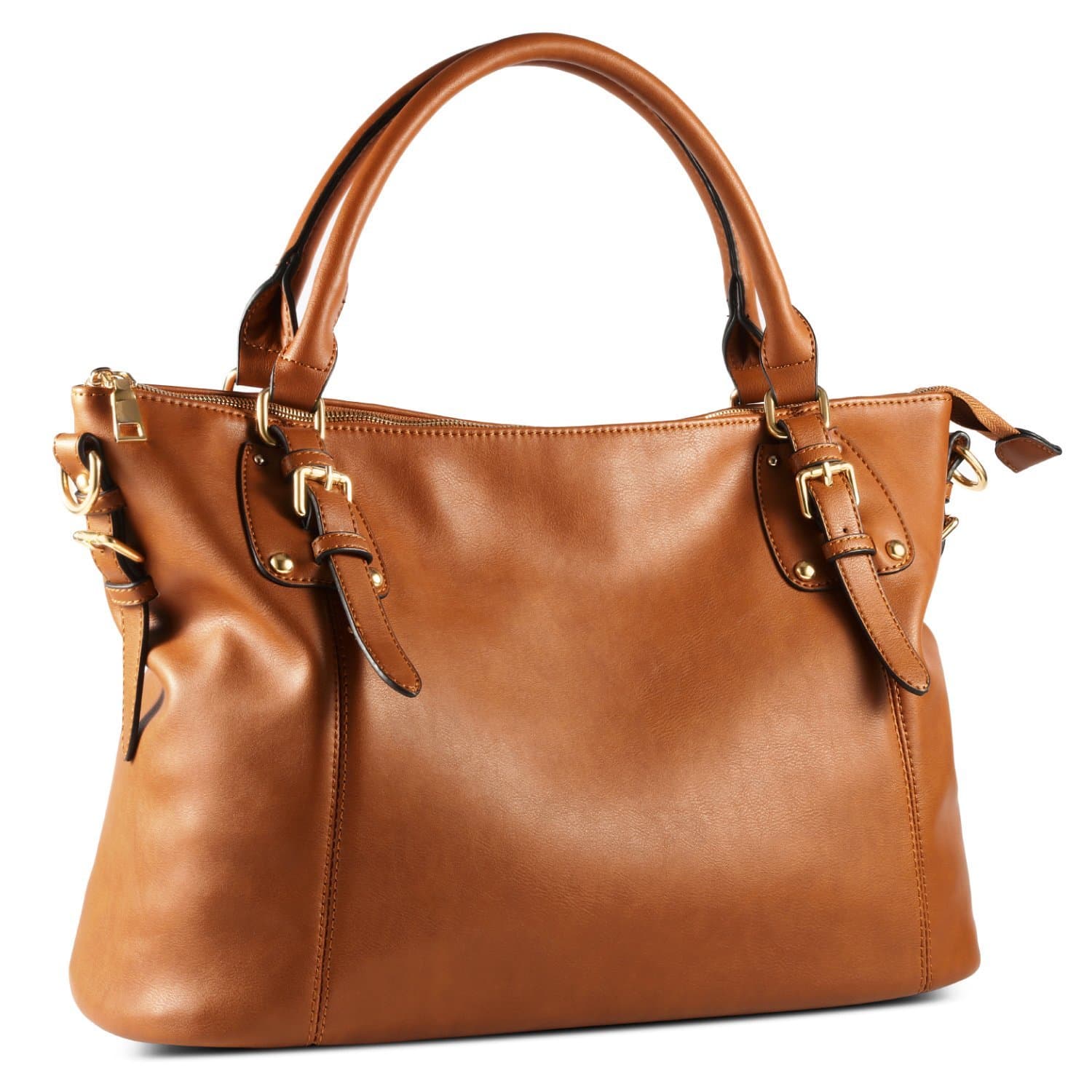 Plambag Large Tote Bag for Women Faux Leather Handbag Purse