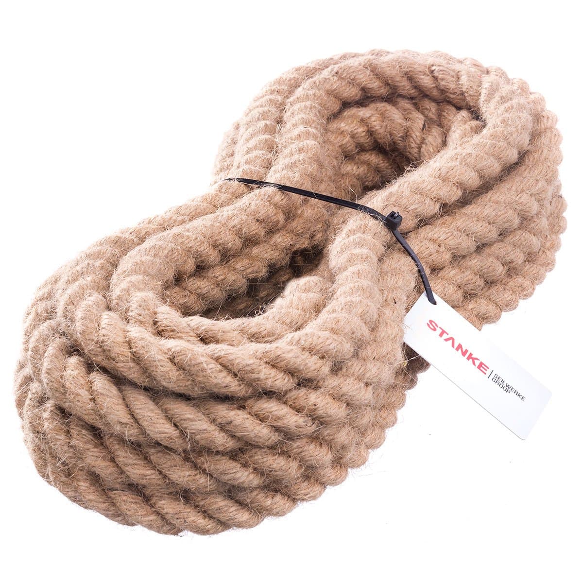 Seilwerk STANKE Natural Jute Rope Arts Crafts Materials Durable String for Various Applications 10 m (32 ft.) 22 mm