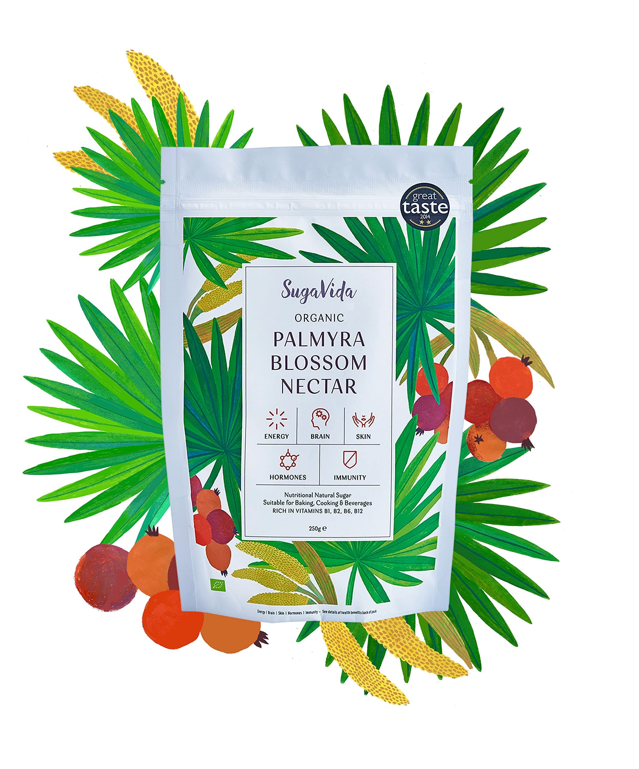 Organic Palmyra Blossom Nectar | Natural sugar alternative and sweetener | Low GI, Diabetic friendly and Vegan | 250g