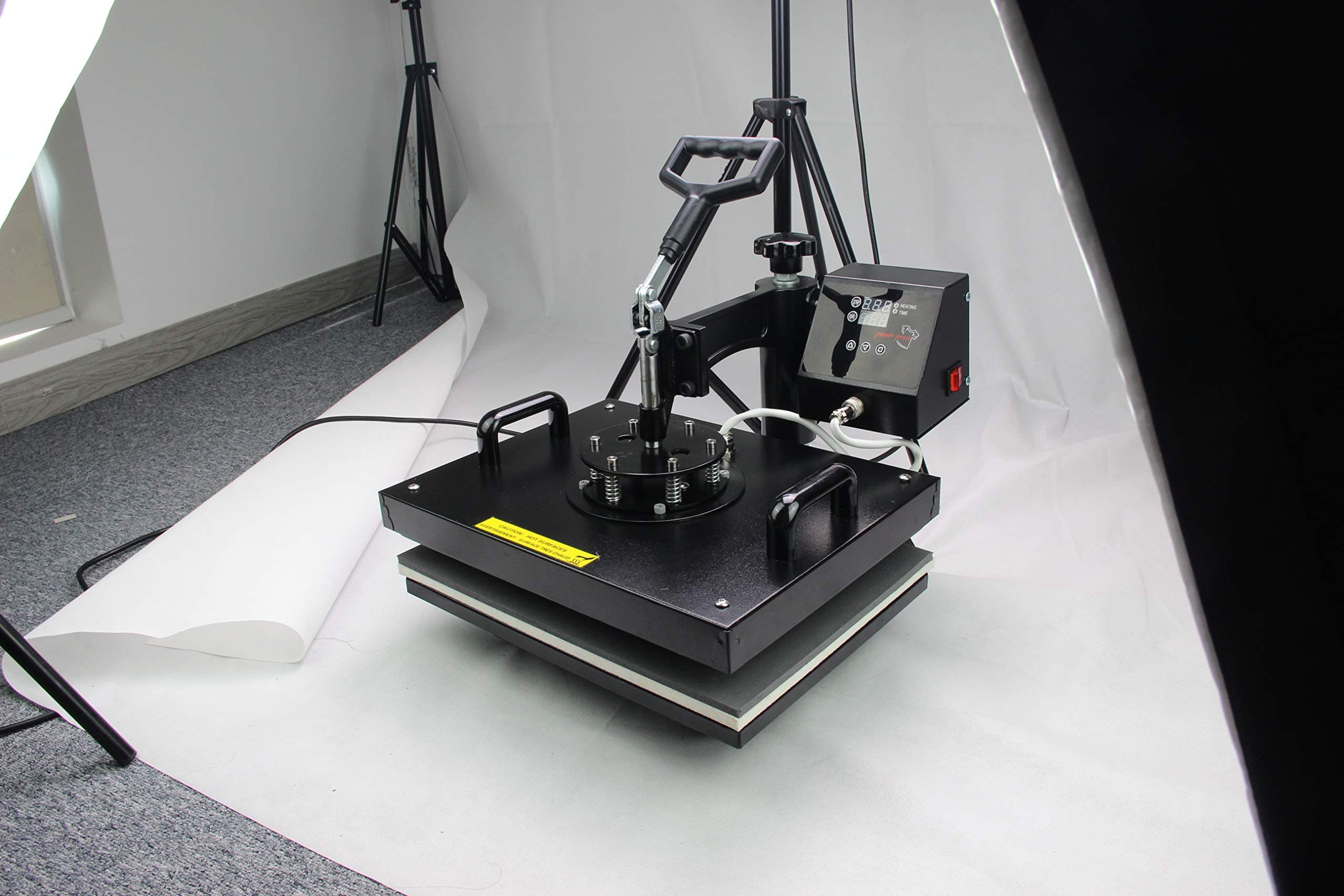 8 in 1 T-Shirt Multi Heat Press Machine Transfer Sublimation Hat Mug Cap Plate 15 x 15-Inch, Black