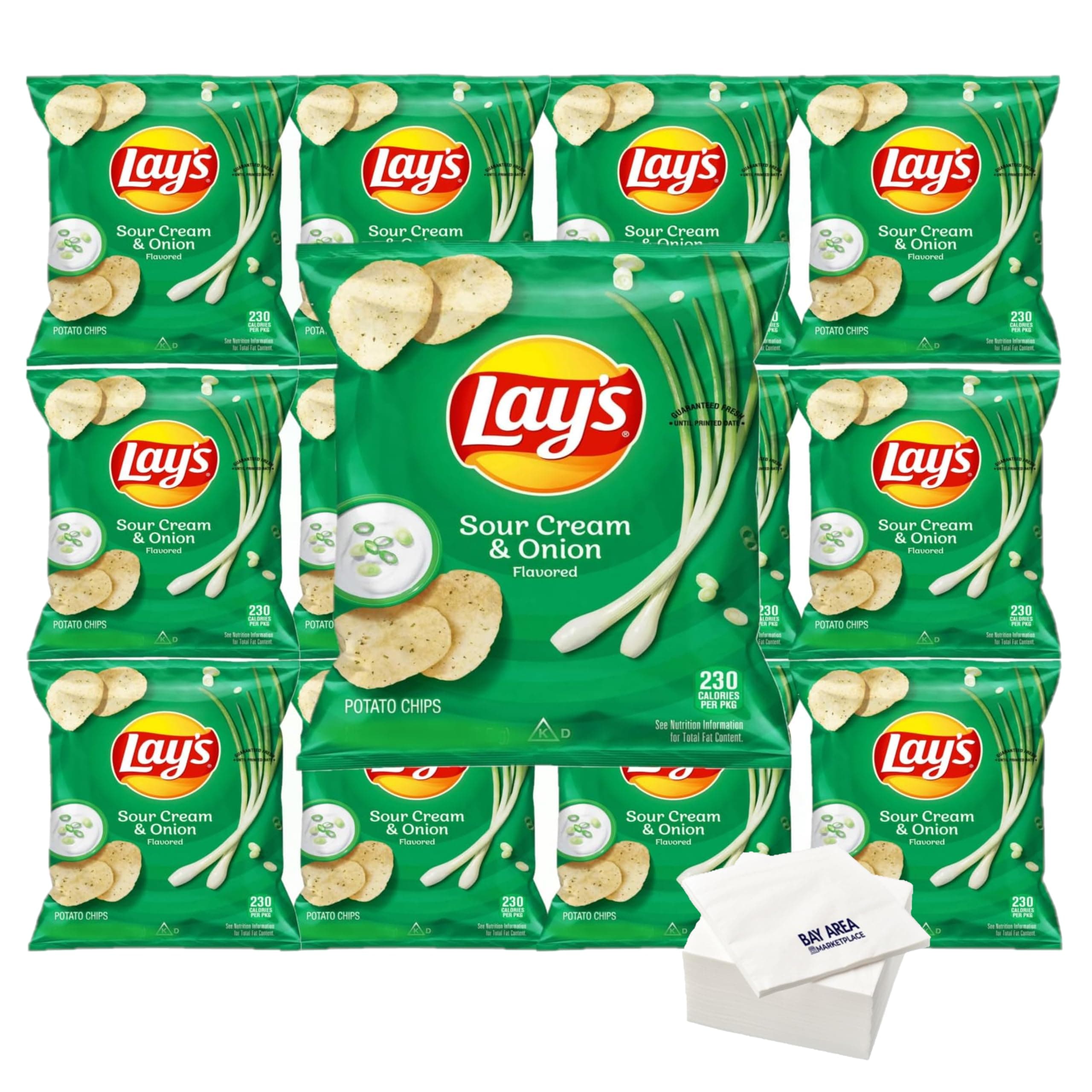 lay's Potato Chips 1oz. (pack of 10) (Sour Cream & Onion)