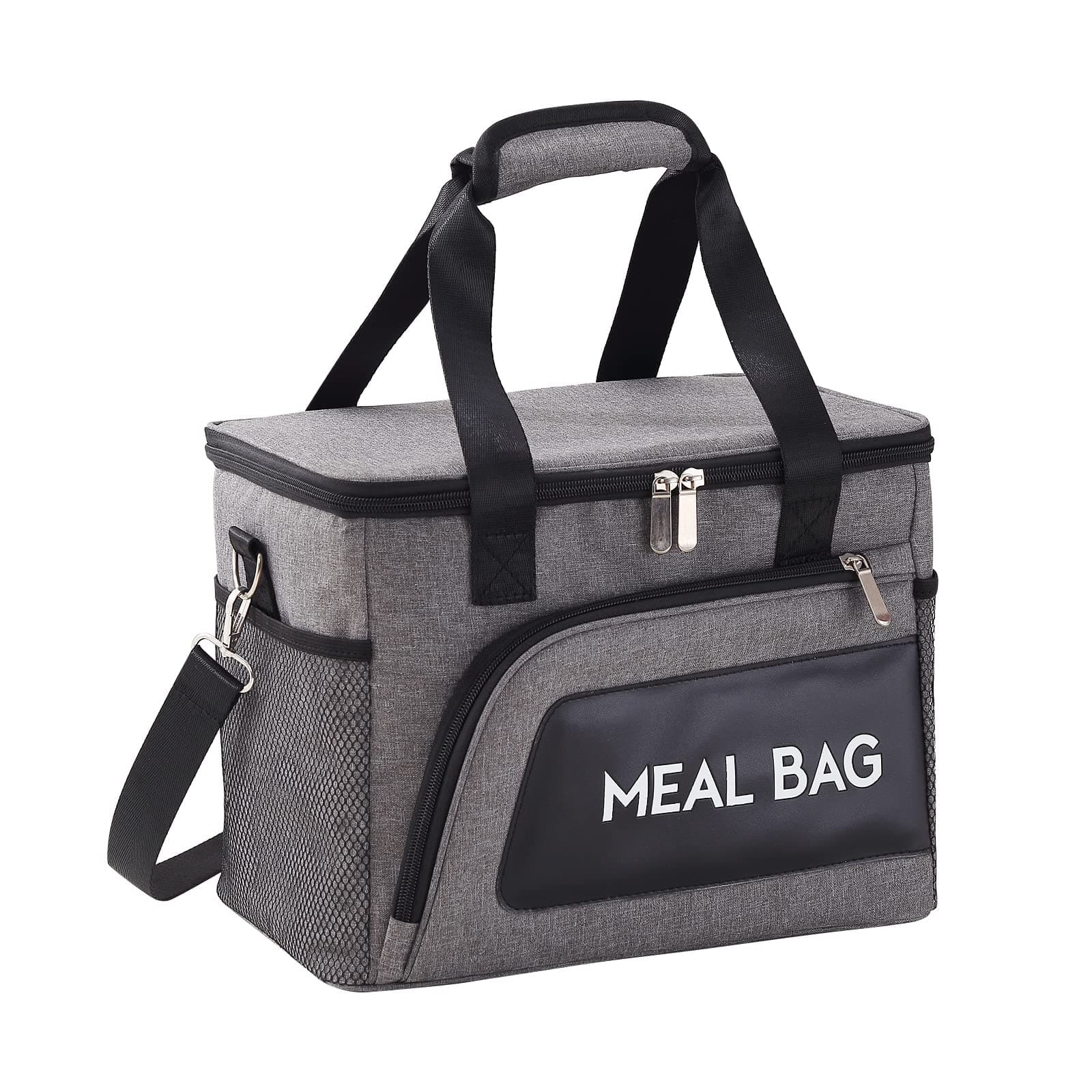 YBOBK HOME Large Lunch Bag for Women Flower Lunch Box Reusable Insulated Lunch Bag Leakproof Cooler Cooling Tote Bag Freezable Lunch Bag with Adjustable Shoulder Strap for Picnic Hiking Beach (Flower)