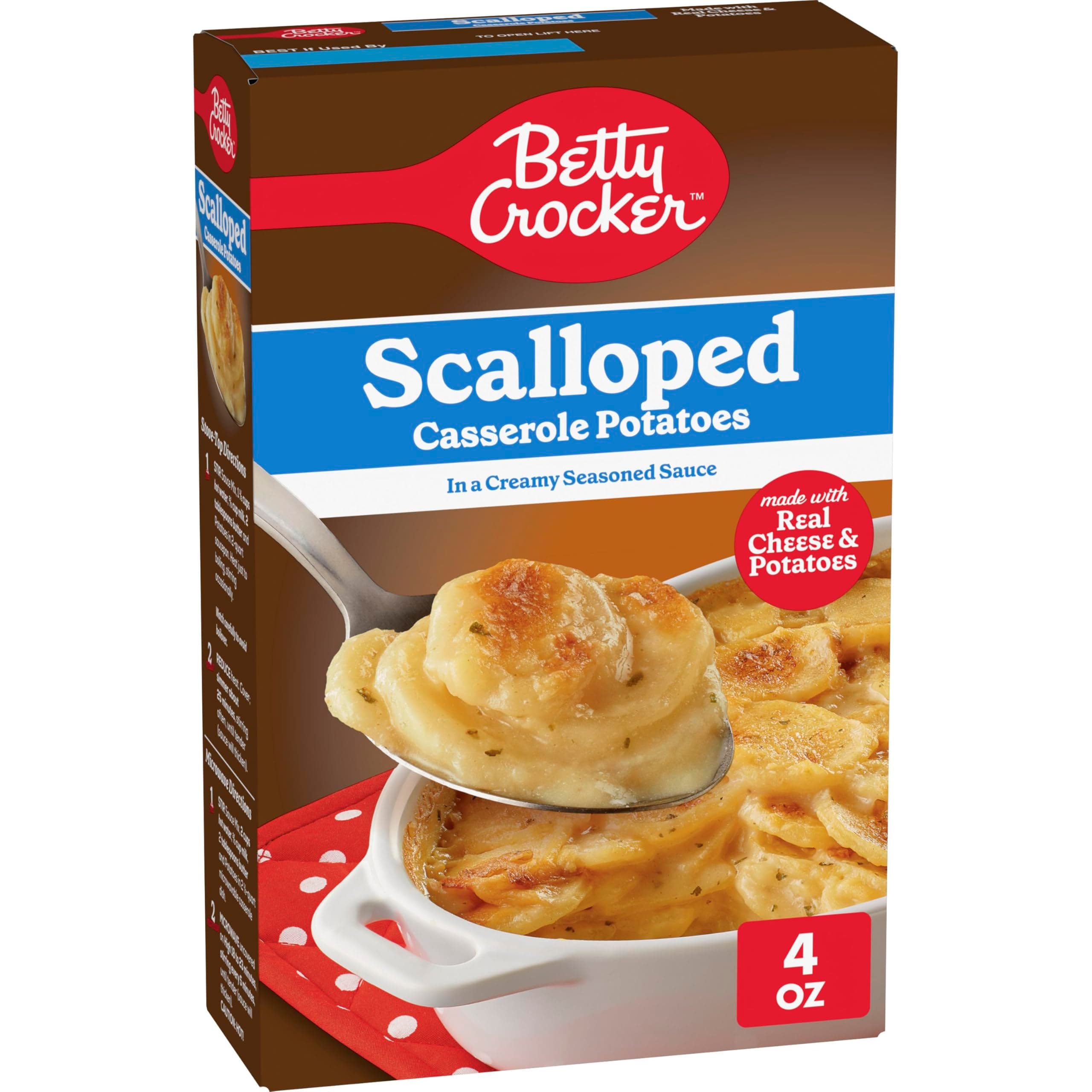 Scalloped Casserole Potatoes, Made with Real Cheese, 4 oz Box