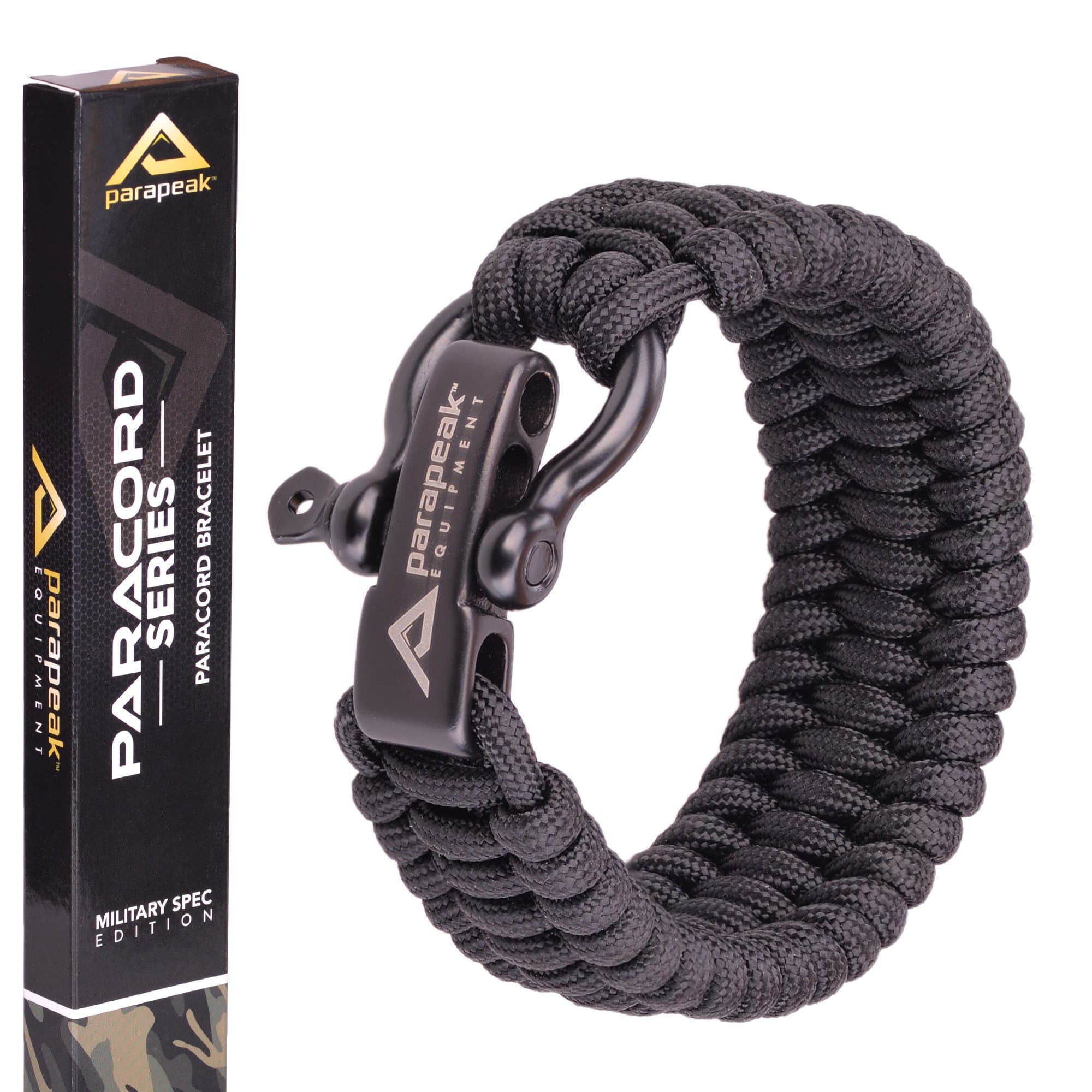 Survival Bracelet - Military Spec Paracord - Trilobite Style with Adjustable Stainless Steel Bow Shackle