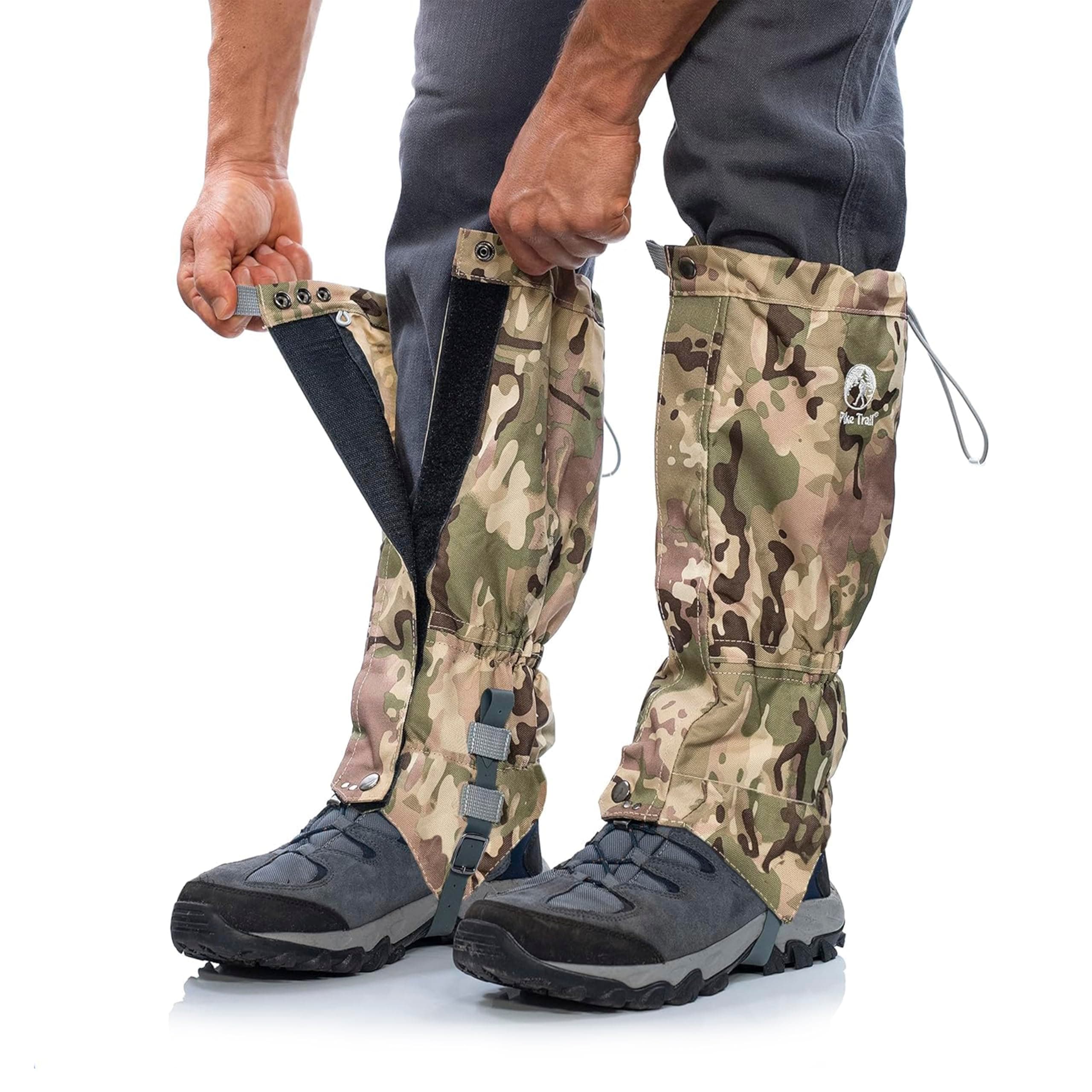 Pike Trail Leg Gaiters – Waterproof and Adjustable Snow Boot Gaiters for Hiking, Walking, Hunting, Mountain Climbing and Snowshoeing