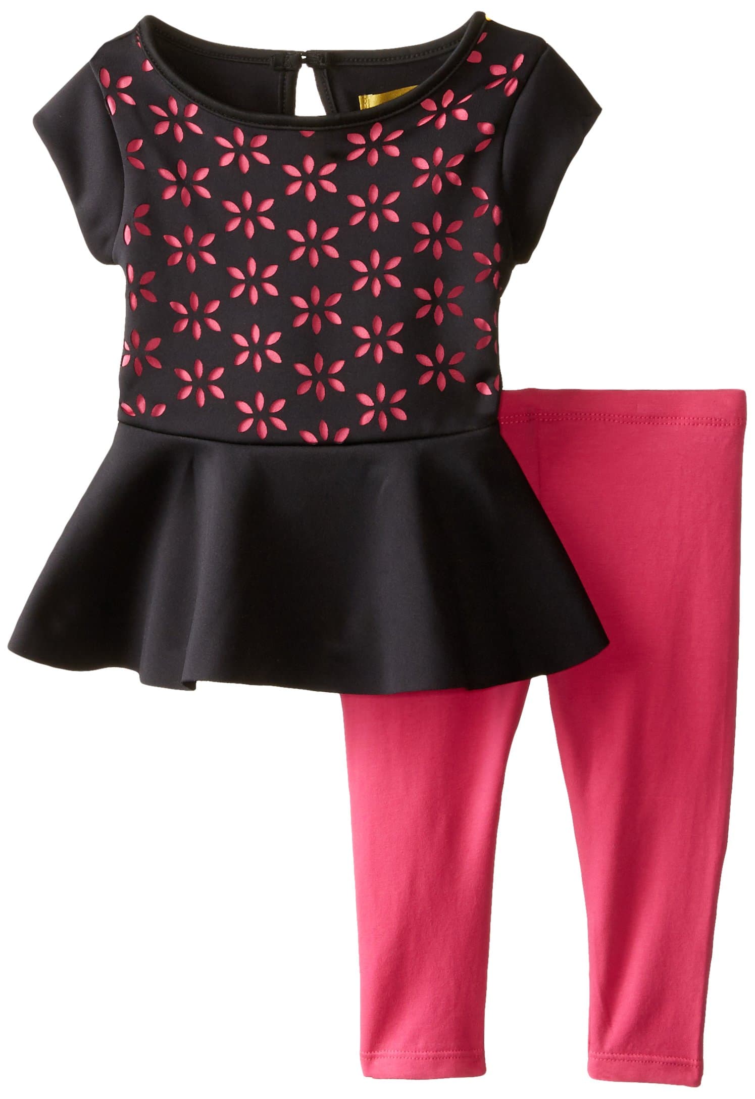 Nicole Miller Baby Girls Laser Cut Neoprene Tunic Legging Set