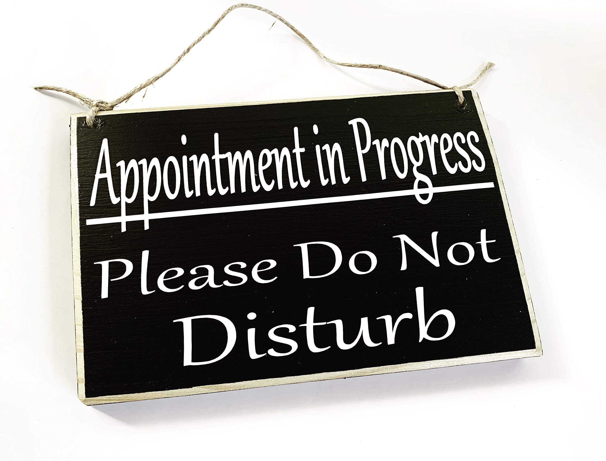 Appointment in Progress.Please Do Not Disturb 8x6 (Choose Color) in Session Custom Massage Spa Wood Sign Shhh Meeting Wall Decor