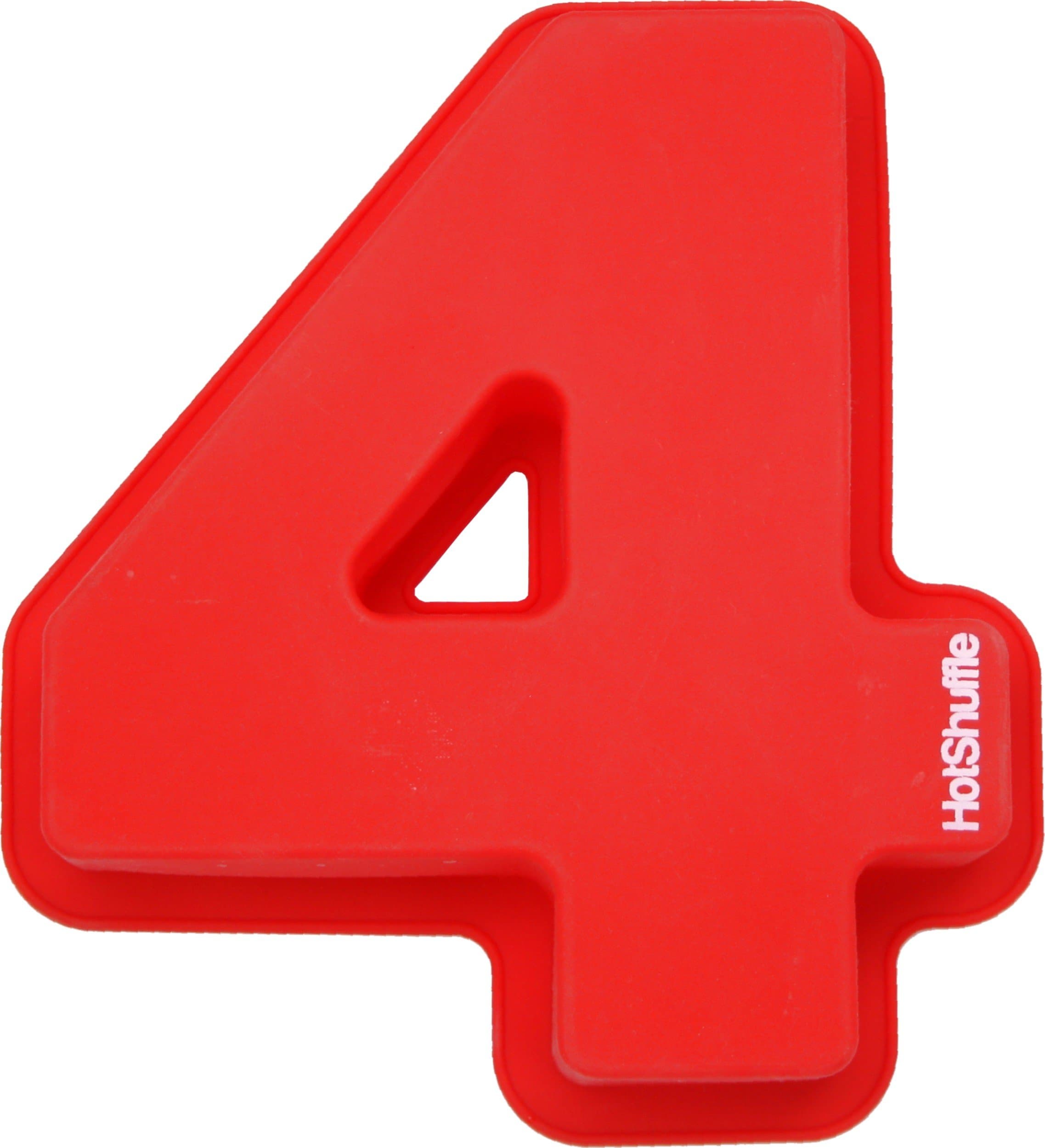 13 Inch (33cm) XL Silicone Number Cake Tin Mould Baking Birthday Anniversary (Number 4)