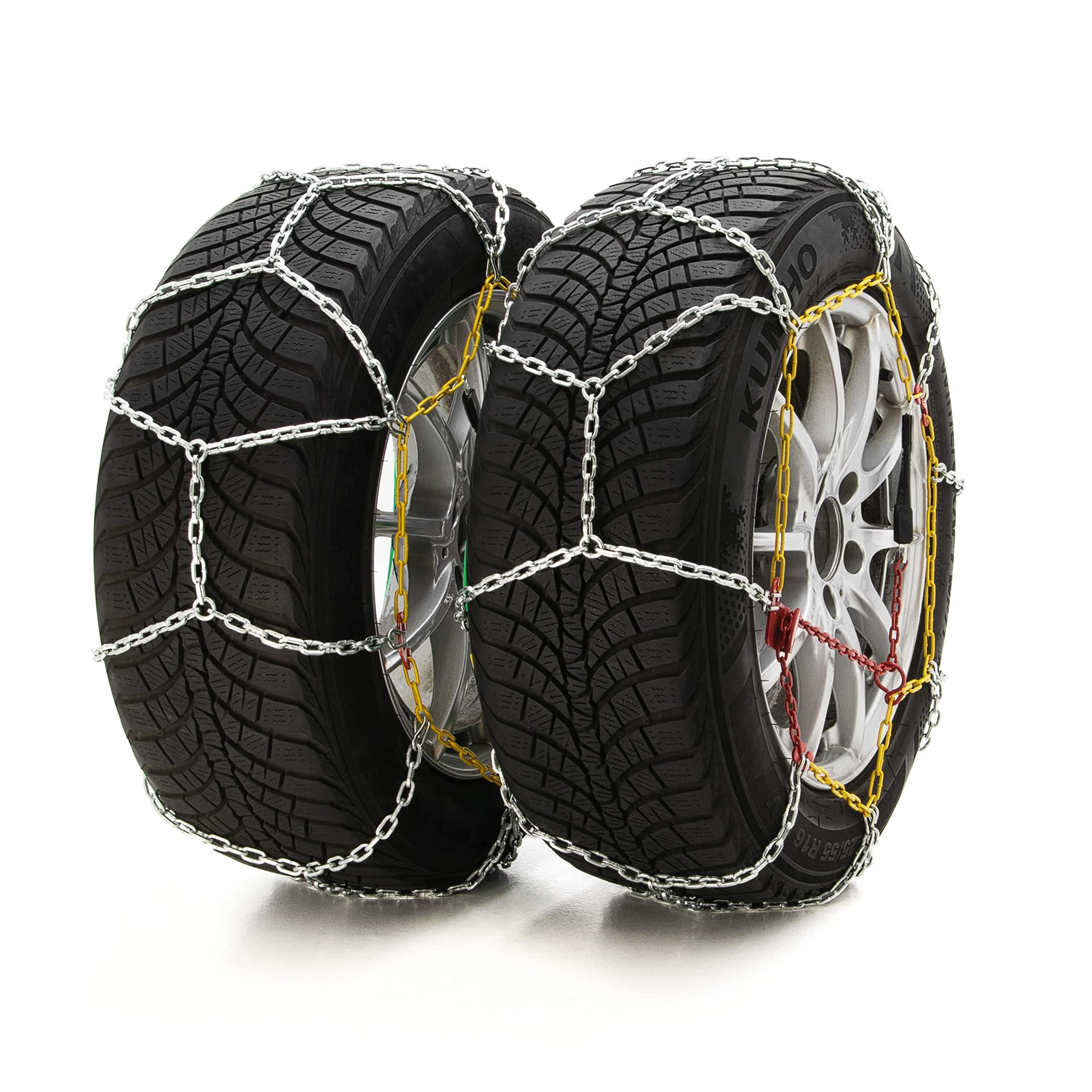 Slidefix Prime Plus KN80 Snow Chains for Cars Tyre Sizes 185/80-13, 185-13; 205/70-13 175/80-14; 175-14; 185/75-14; 185/80-14; 185-14; 195/70-14; 195/75-14; 195/80-14; 205/65-14; 215/60-14; 225/55-14; 175/80-15; 175-15; 185/70-15; 195/60-15; 195/65-15; 200/60-15; 205/55-15; 205/60-15; 215/50-15; 215/55-15; 225/50-15 185/65-16; 195/55-16; 195/60-16; 205/50-16; 215/45-16; 215/50-16; 225/40-16; 225/45-16 185/60-17; 205/45-17; 205/50-17; 215/40-17; 215/45-17; 225/40-17