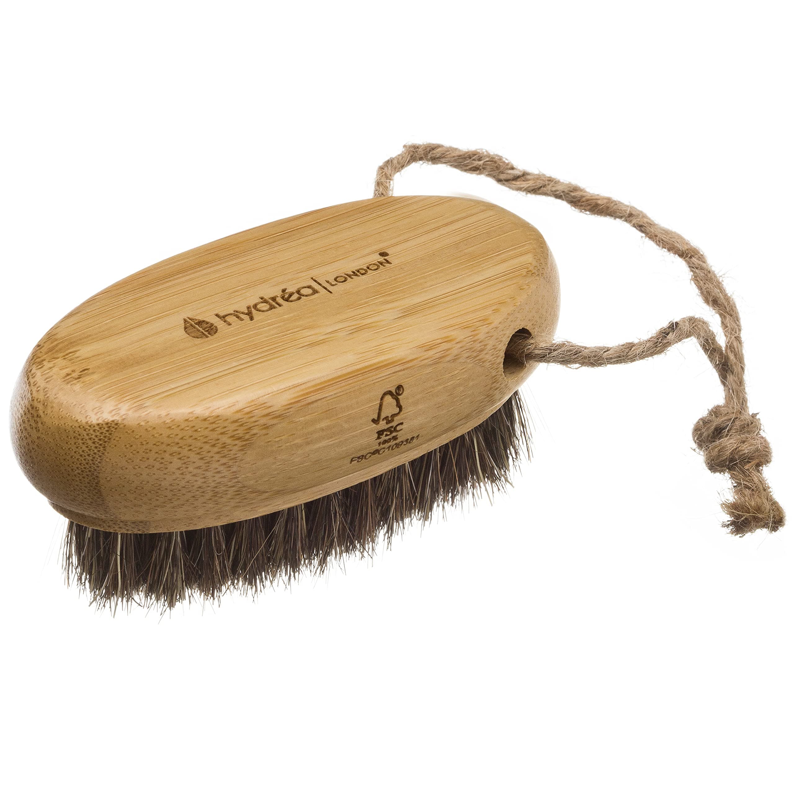 Hydrea London Bamboo Nail brush with Mane & Cactus Bristle