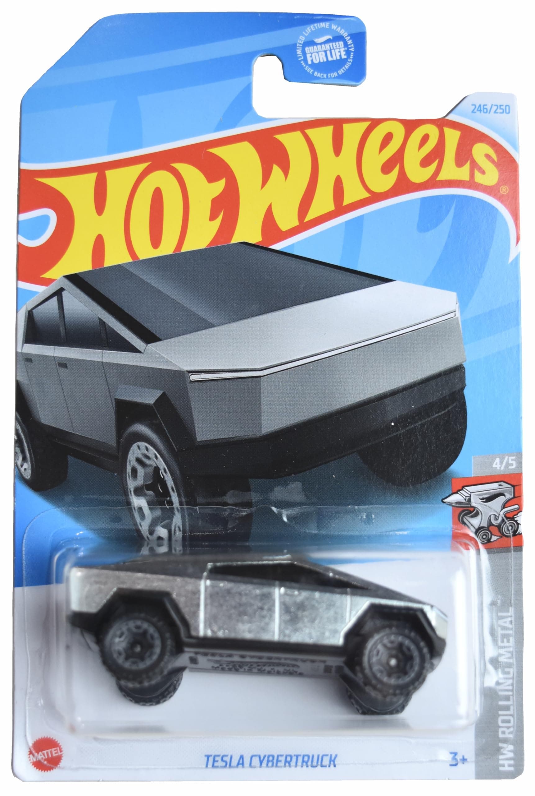 Hot Wheels Tesla Cybertruck, HW Rolling Metal 4/5 [Silver] 246/250