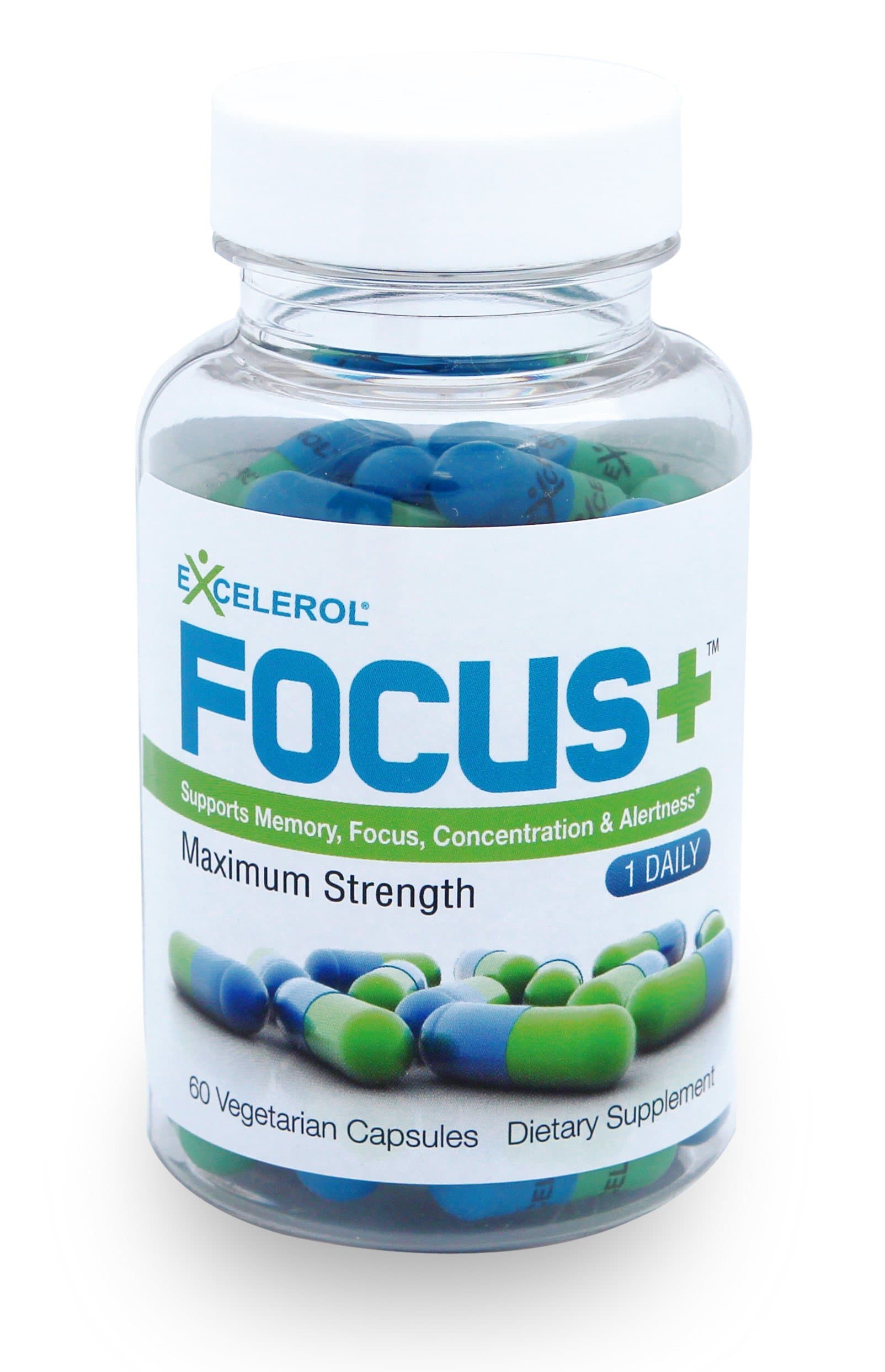Focus Plus Brain Supplement Capsules, 60 Count