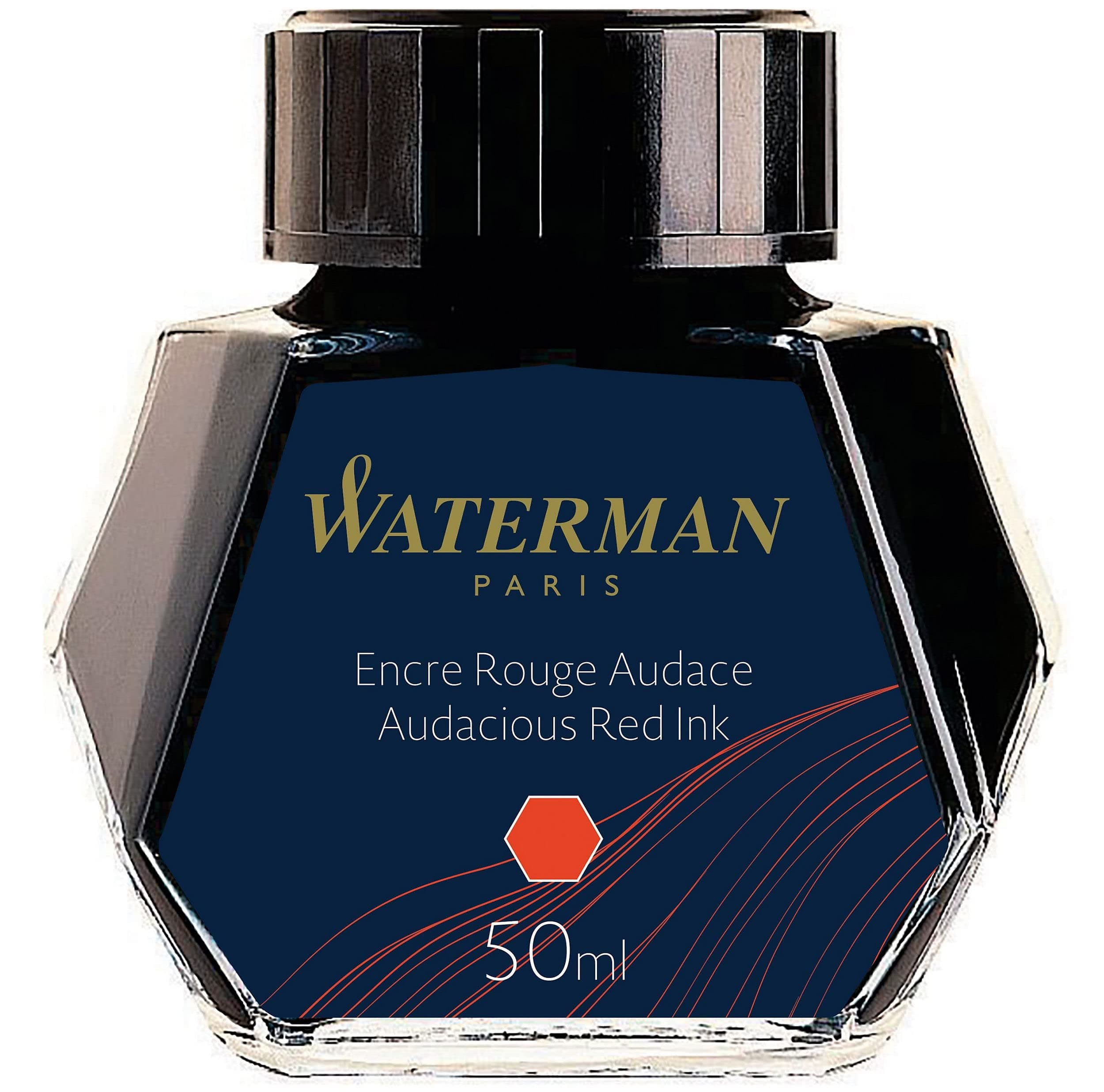 Waterman Fountain Pen Ink, Audacious Red, 50ml Bottle