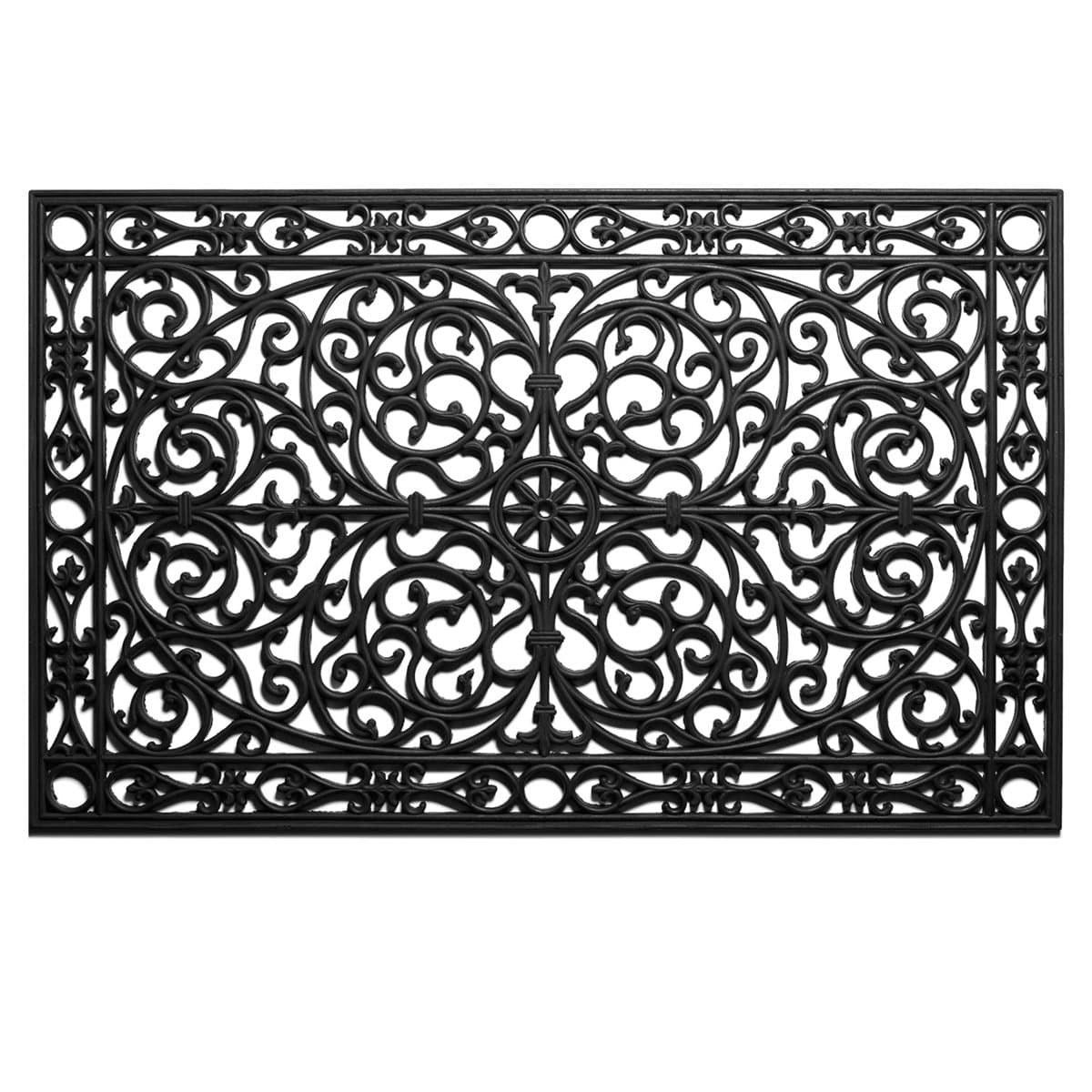 Calloway Mills900222436 Gatsby Rubber Doormat, 24” x 36”, Black