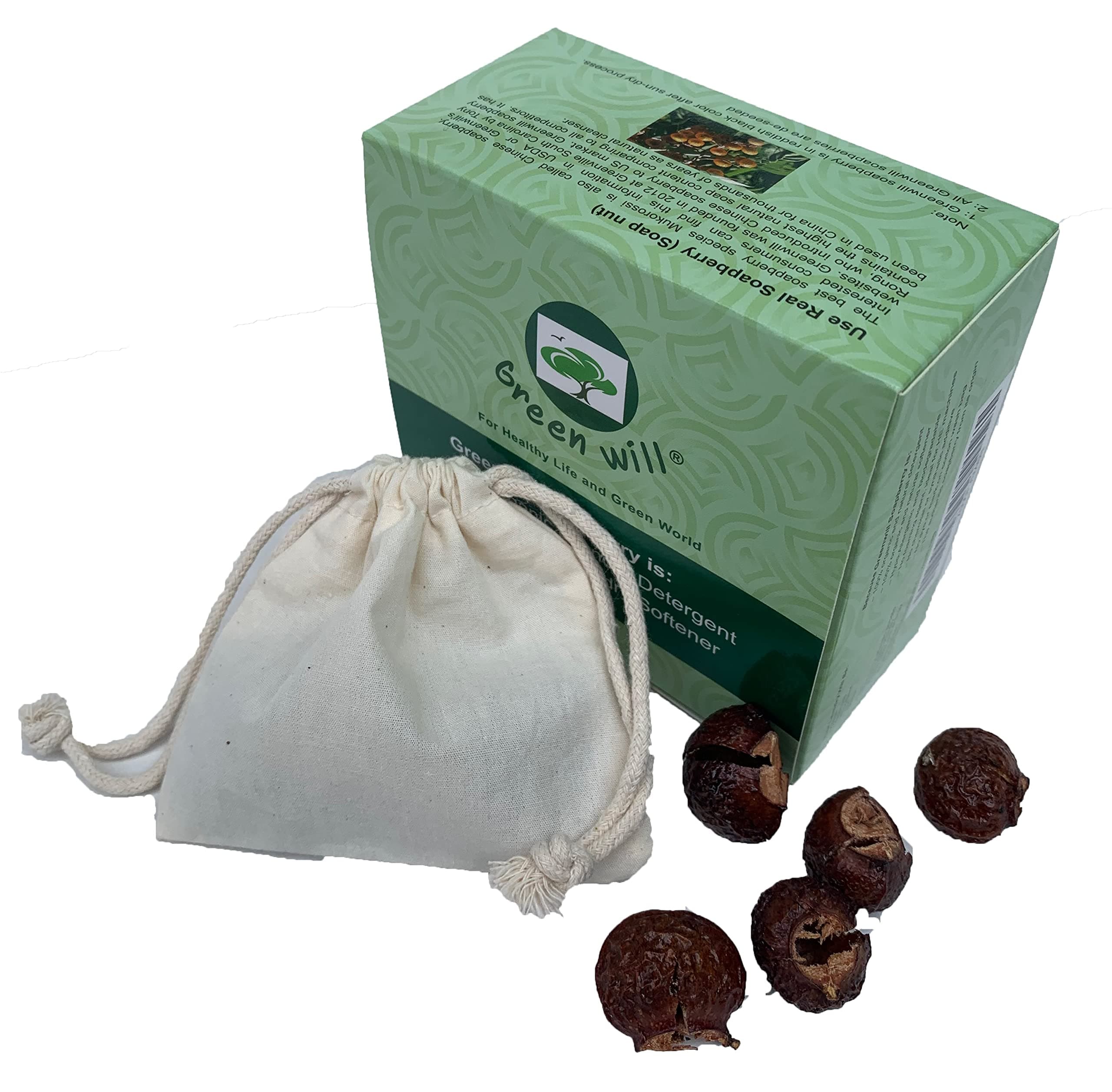 6 Ounces Organic De-seeded Soapberry/Soap Nuts Natural Laundry Detergent with Wash Bag