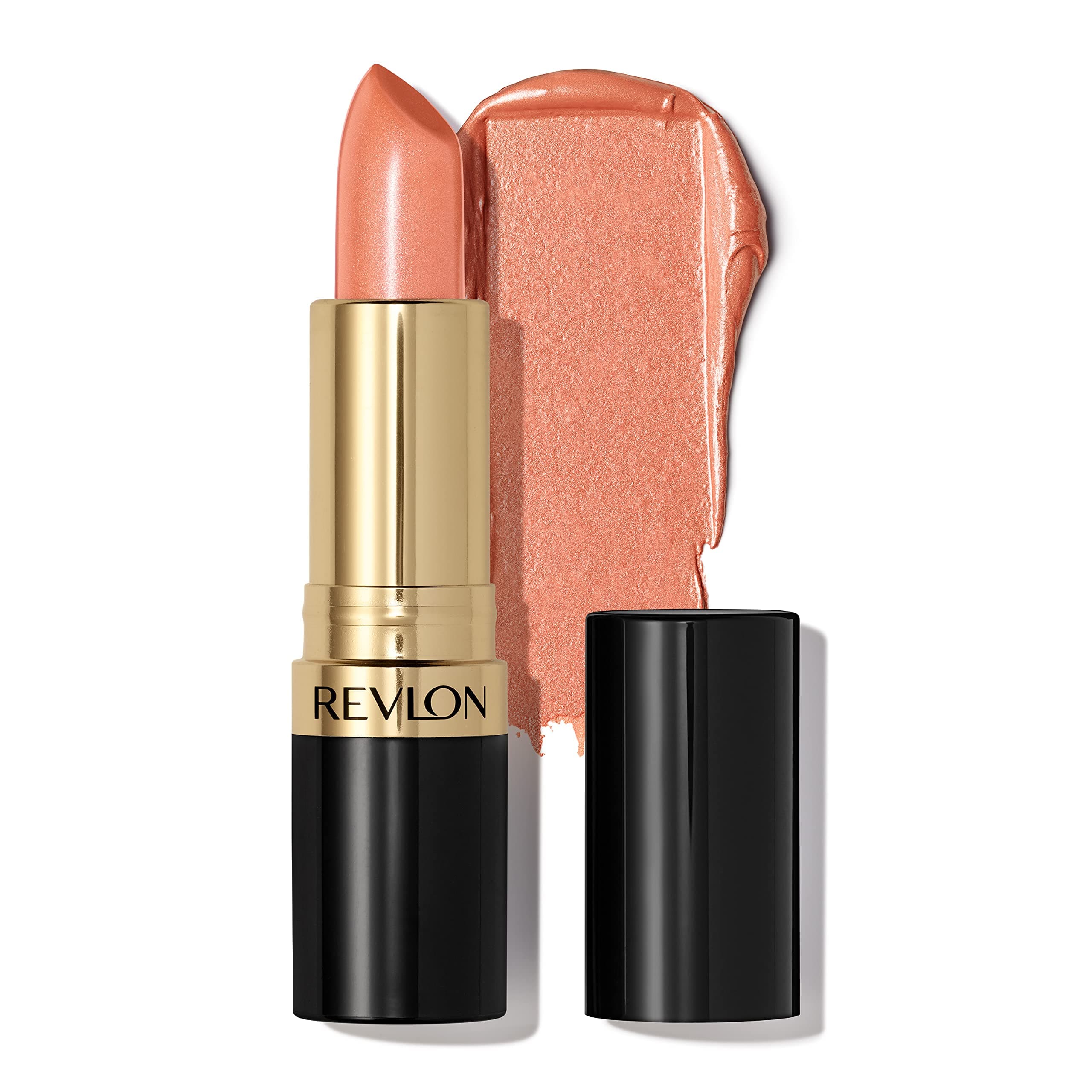 Revlon Super Lustrous Lipstick, High-Impact Lipcolor with Moisturizing Creamy Formula, Infused with Vitamin E and Avocado Oil, Reds and Corals, Apricot Fantasy (120), 4.3g