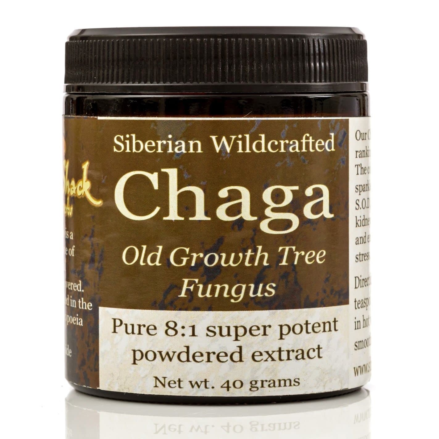Shaman Shack Herbs Chaga Extract 8:1 Powdered Extract, 1.41 ounces (40 grams)