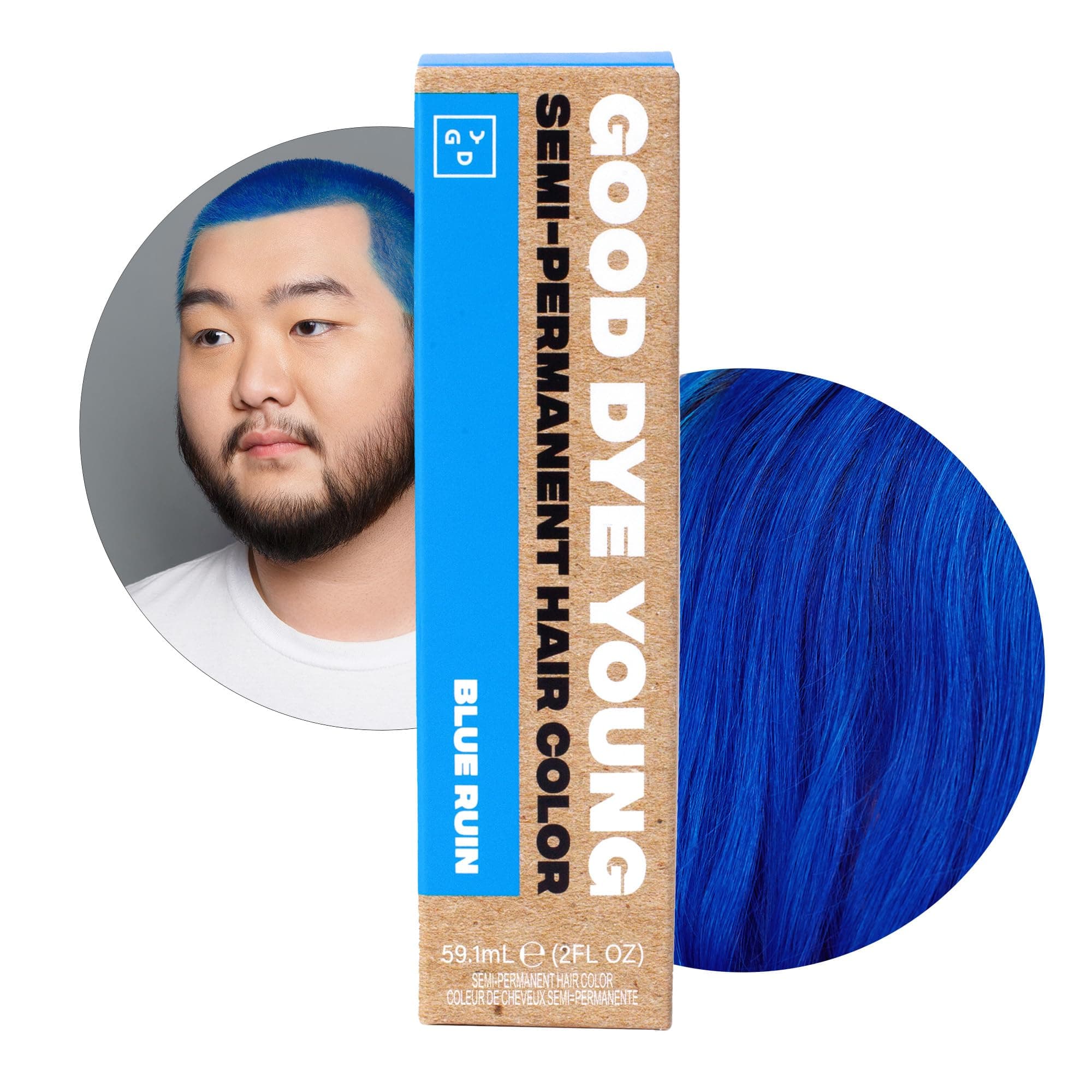 Streaks and Strands Semi-Permanent UV-Protective Conditioning Hair Color (Blue Ruin) - PPD-Free, Cruelty-Free & Vegan, Lasts 15-24+ Washes