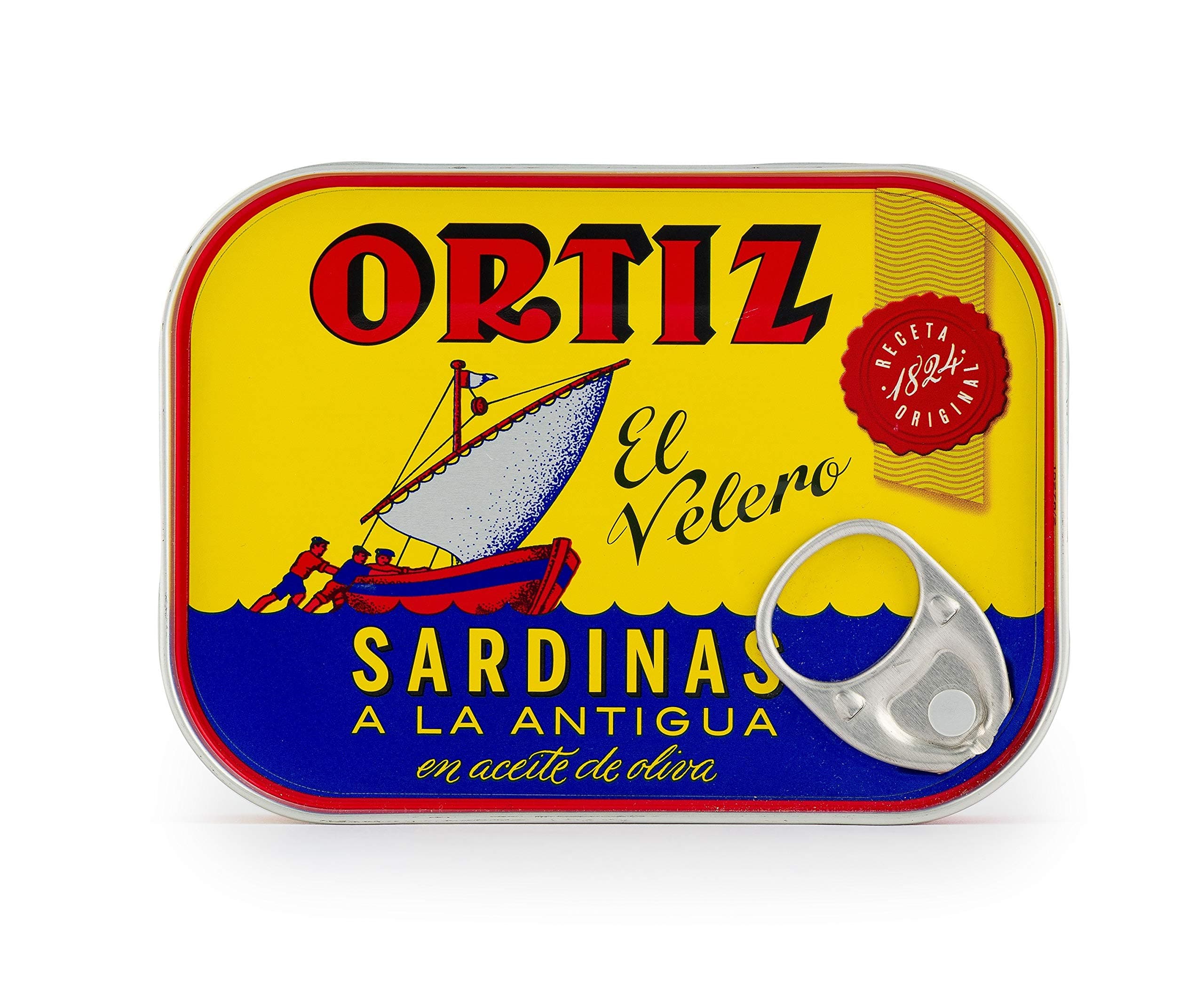 Ortiz Sardines in Olive Oil | Set of 4 | Sardines A La Antigua | El Velero | Imported from Spain | Wild & Hand Selected 140 g