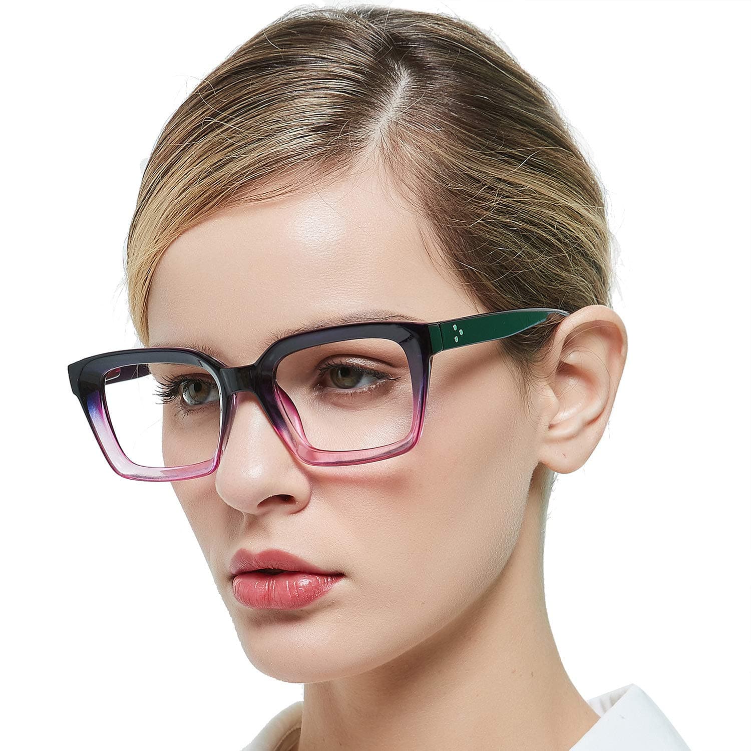 MARE AZZURO Reading Glasses Women’s Stylish Reader Durable Eyewear 0 1.0 1.25 1.5 1.75 2.0 2.25 2.5 2.75 3.0 3.5 4.0 5.0 6.0(Purple, 150)