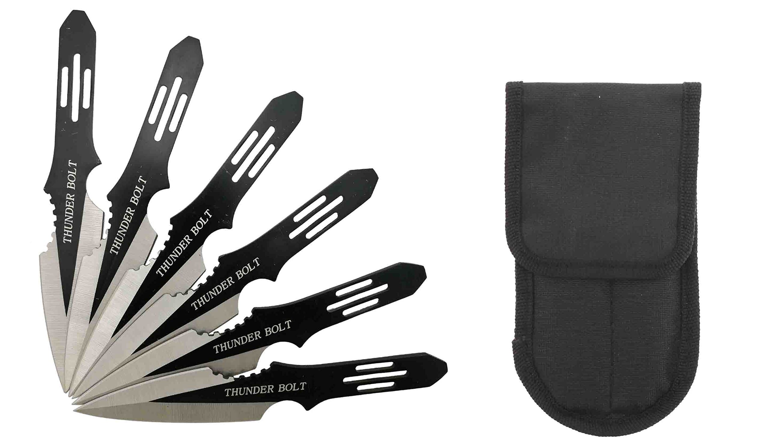 5.5" 6 Pcs Thunder Bolt Throwing Knife Set
