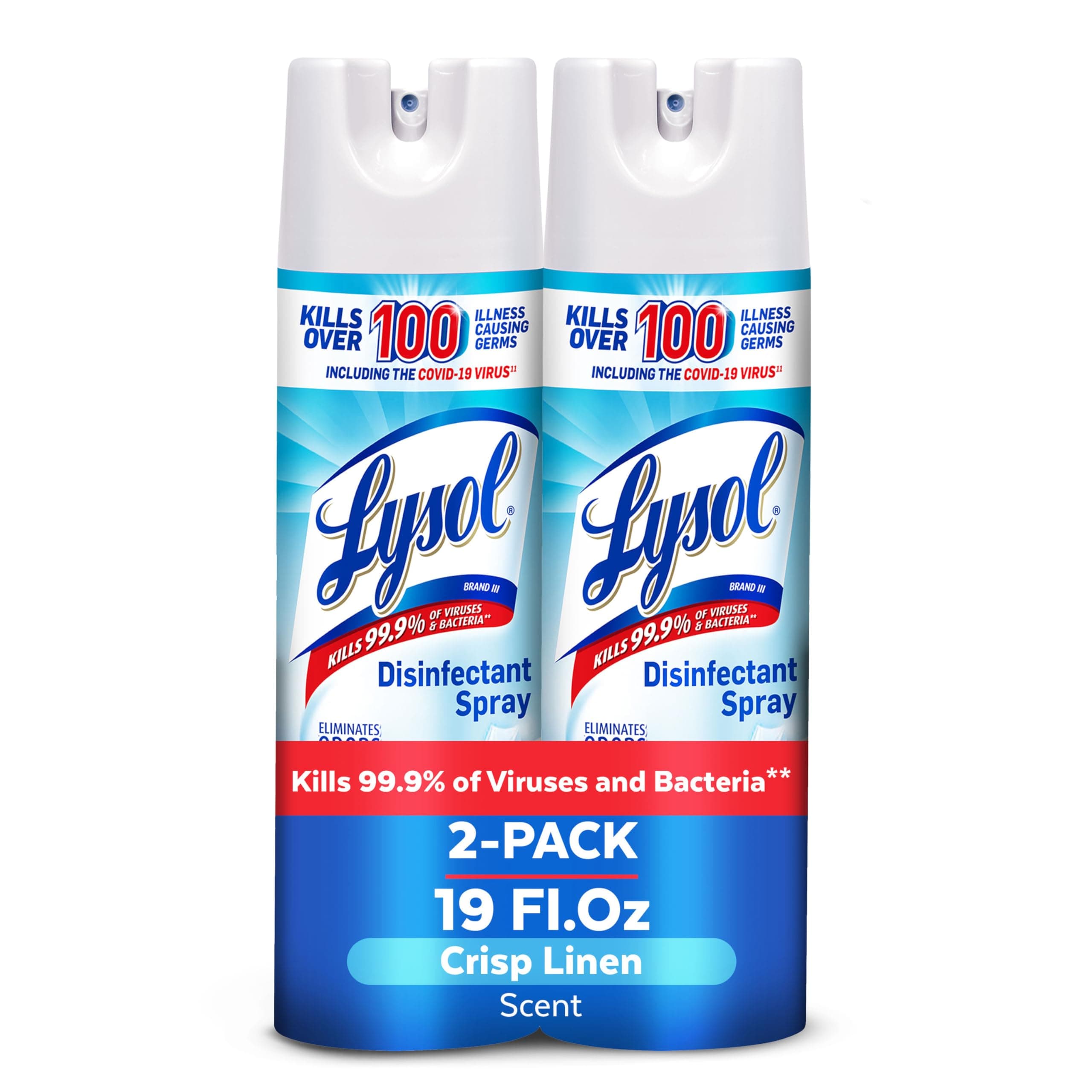 Disinfectant Spray, Crisp Linen,38oz (2X19oz)