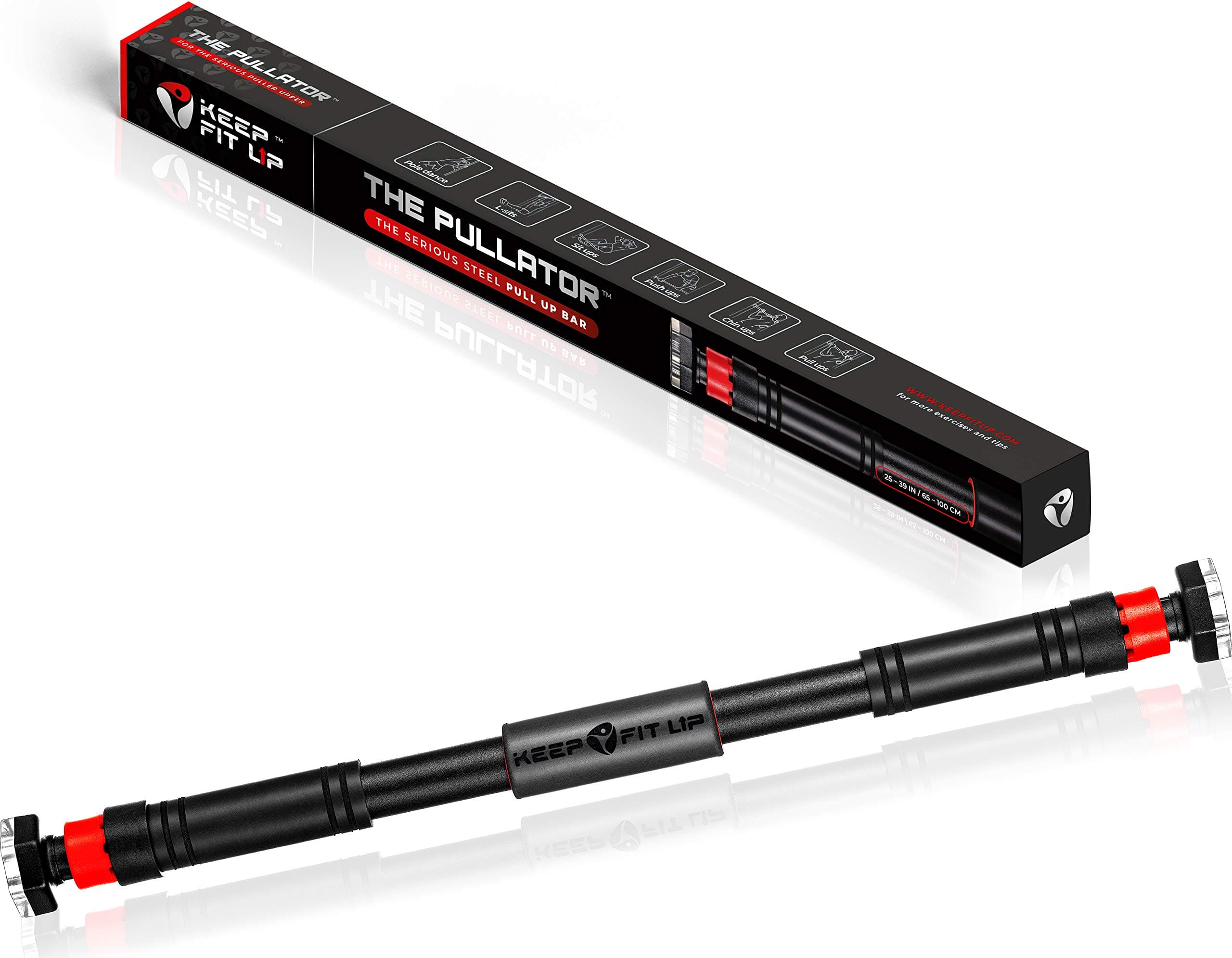 Adjustable Pull Up Bar for Doorway No Screws Setup - Portable Doorway Pull Up Bar for a Perfect Pullup and Chin Up Workout Anywhere – Indoor Strength Training Home Gym Door Exercise Equipment