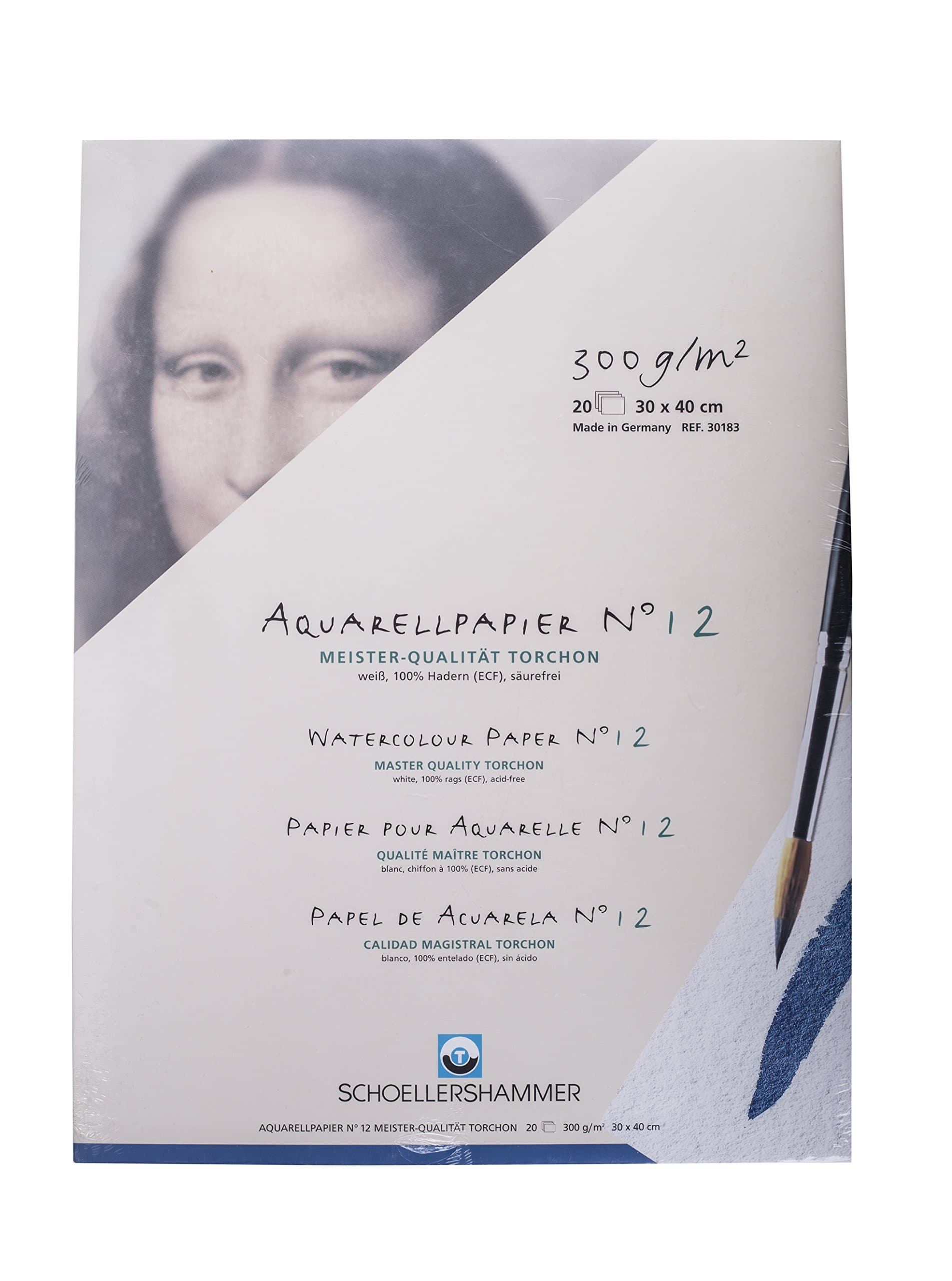 Schoellershammer Torchon No. 12 Artists Water Colour Block (30 x 40 cm) 300 GSM