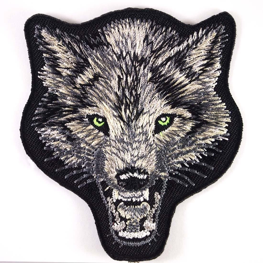 Wolf / Fox head Jacket EMBROIDERED IRON ON PATCHES #WITH FREE GIFT