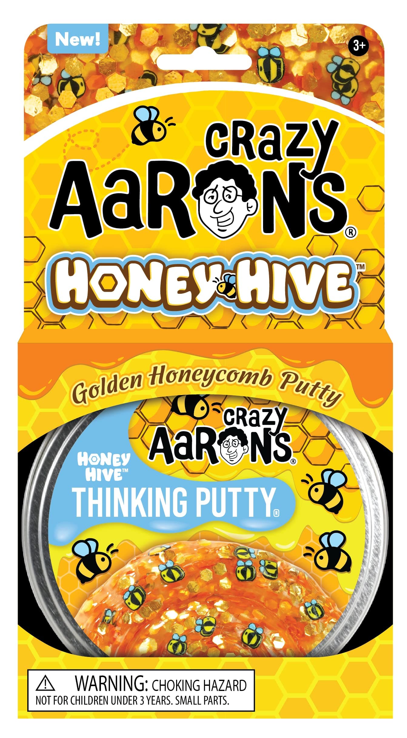 Trendsetters Putty Playset - Honey Hive - Clear Putty with Hidden Pieces - Non-Toxic, Never Dries Out